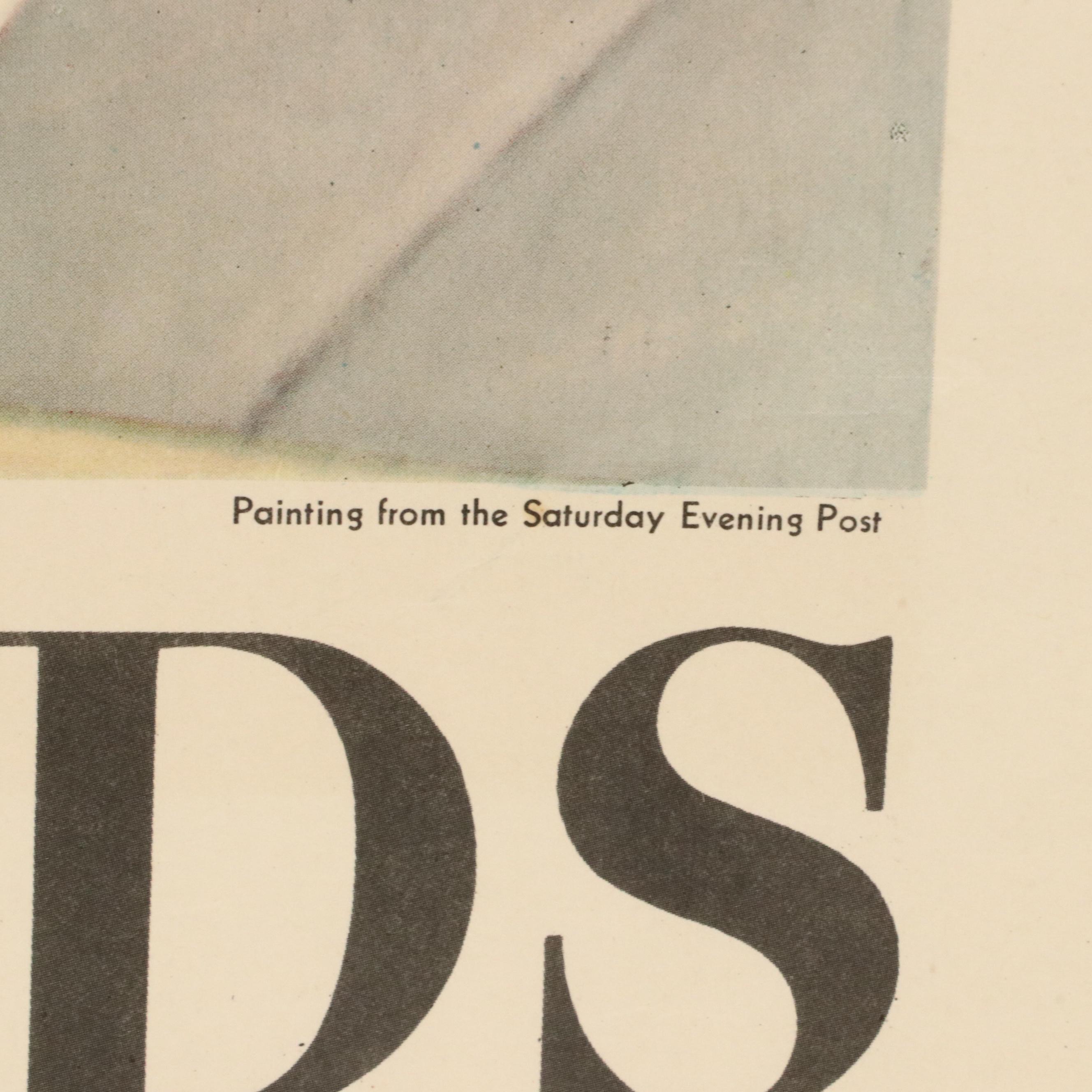 WWII OWI War Bonds Poster After Norman Rockwell "Save Freedom of Speech," 1943