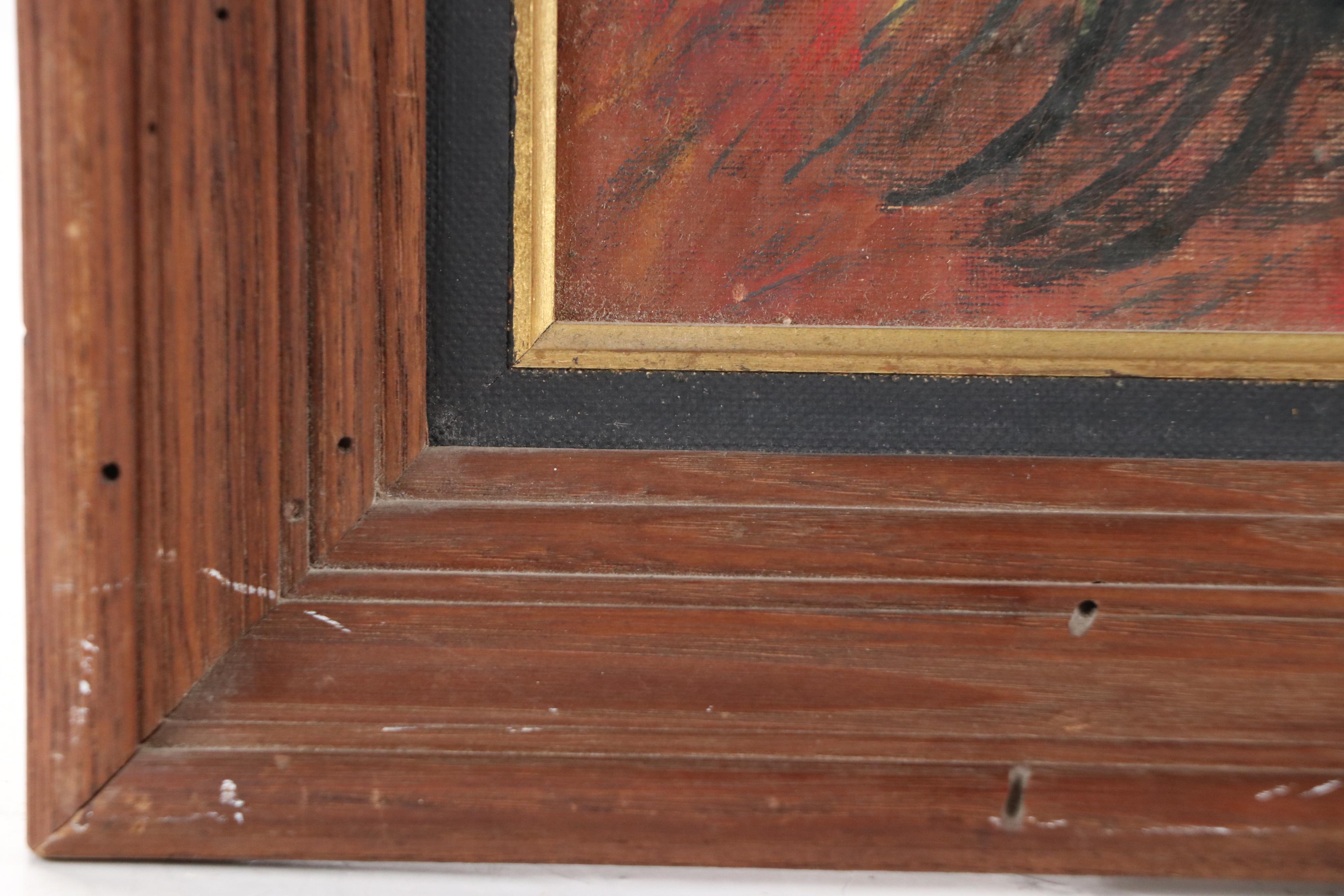 Raymond Arthur Pullon Acrylic Portrait Painting "Gypsy," 1965