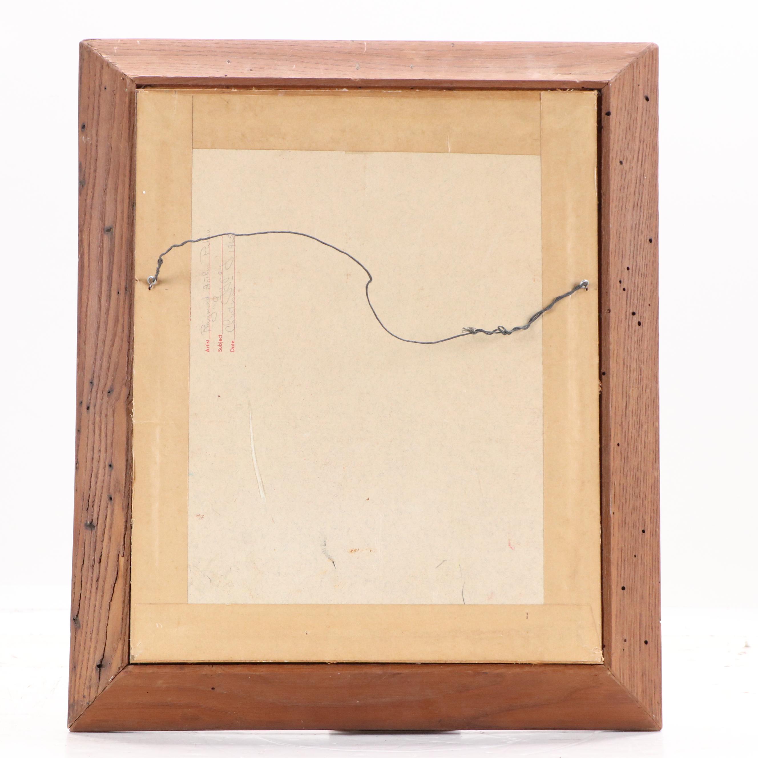 Raymond Arthur Pullon Acrylic Portrait Painting "Gypsy," 1965