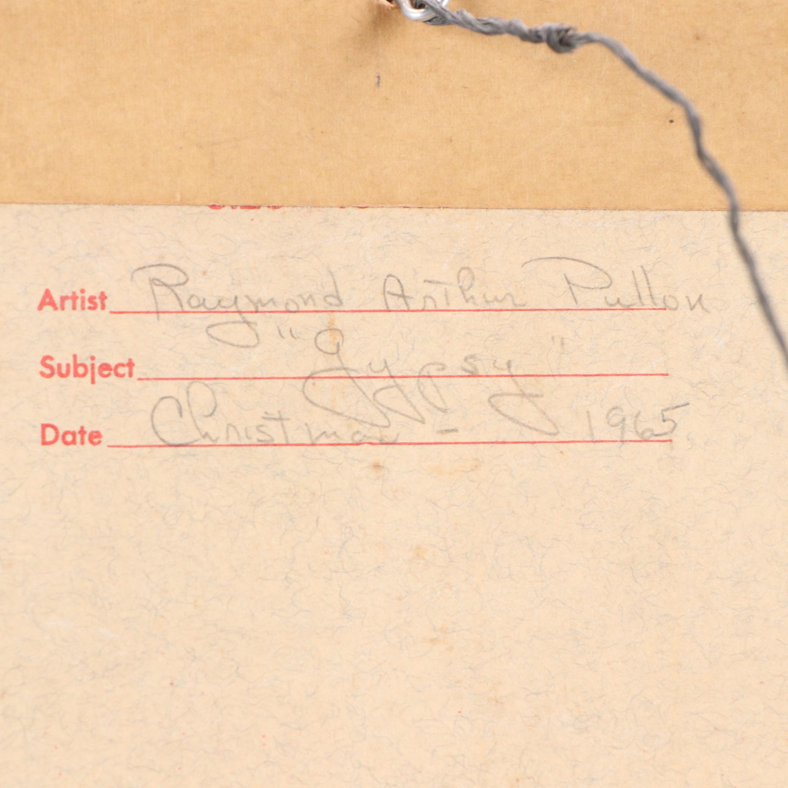 Raymond Arthur Pullon Acrylic Portrait Painting "Gypsy," 1965