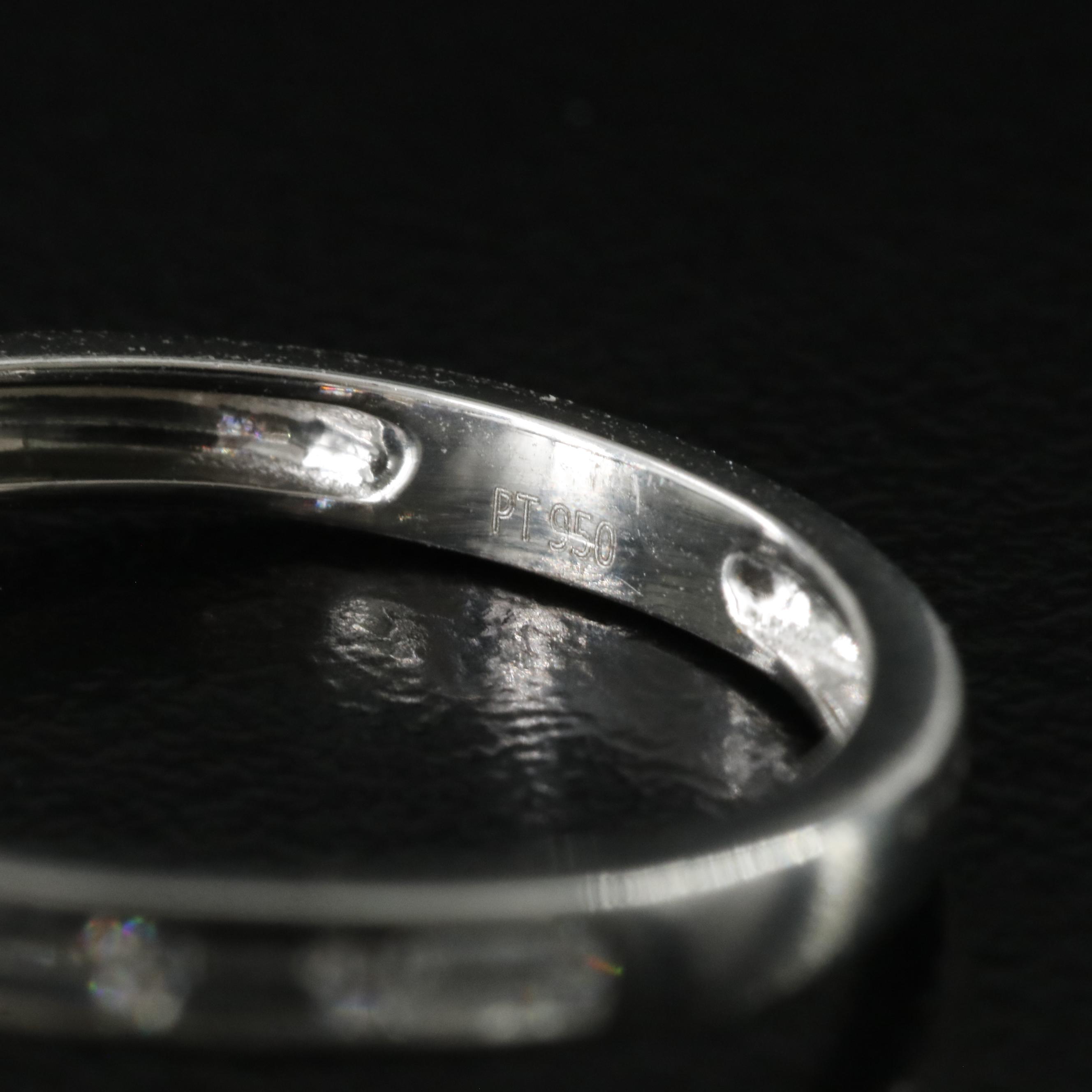 Platinum 3.40 CTW Lab Grown Diamond Ring with IGI Report and Fancy Center