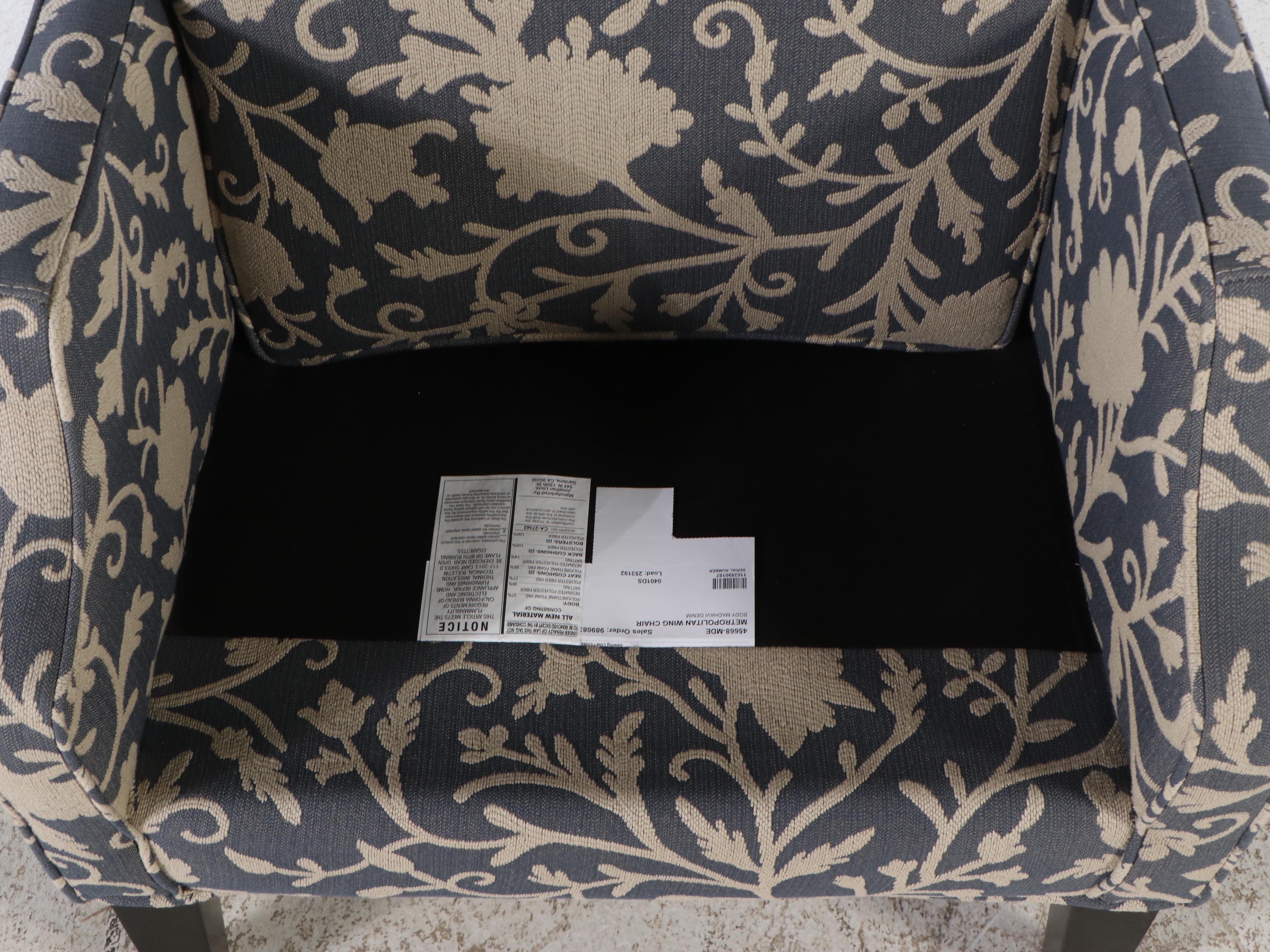 Jonathan Louis "Dahavi Denim" Metropolitan Wing Chair