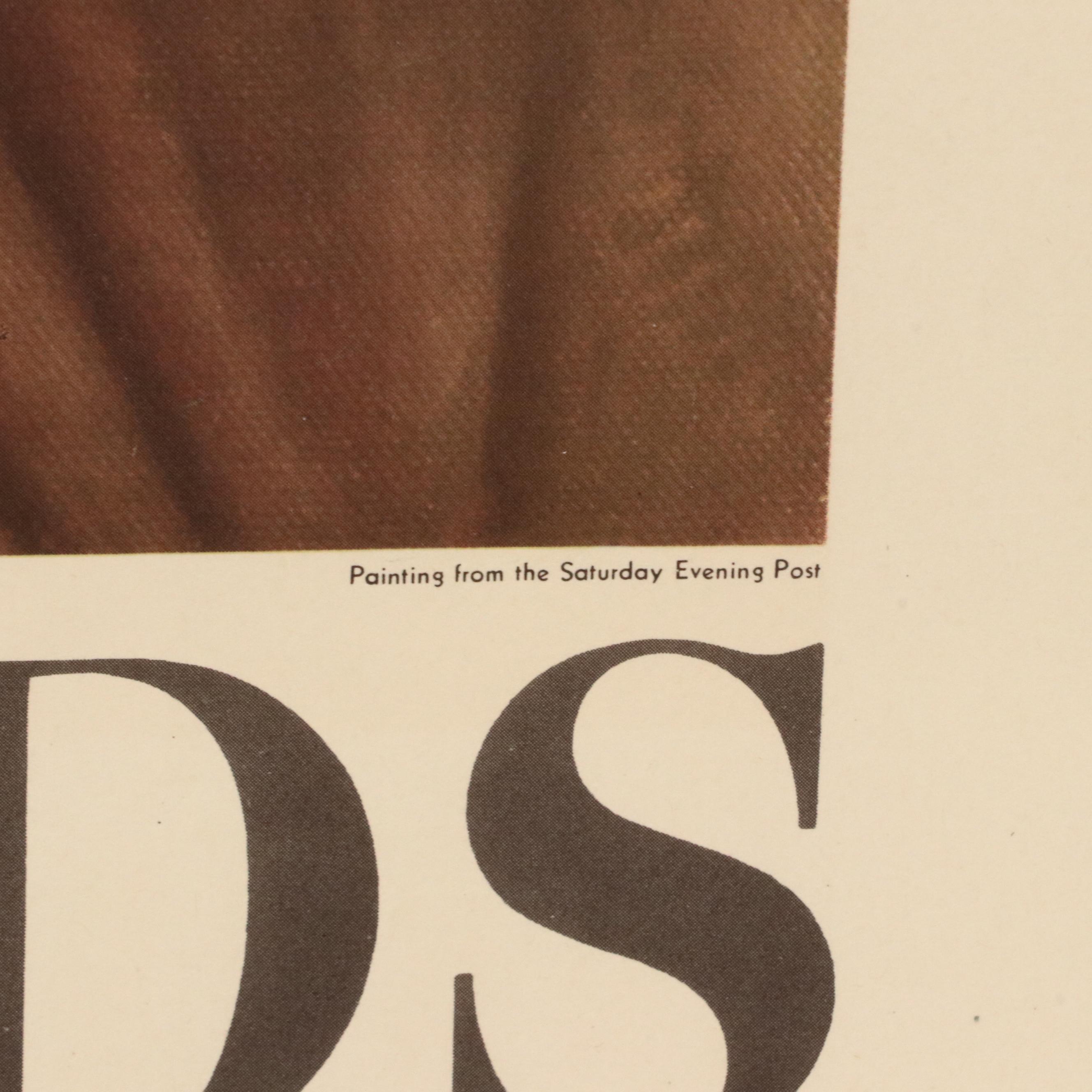 WWII OWI War Bonds Poster After Norman Rockwell "Freedom of Worship," 1943