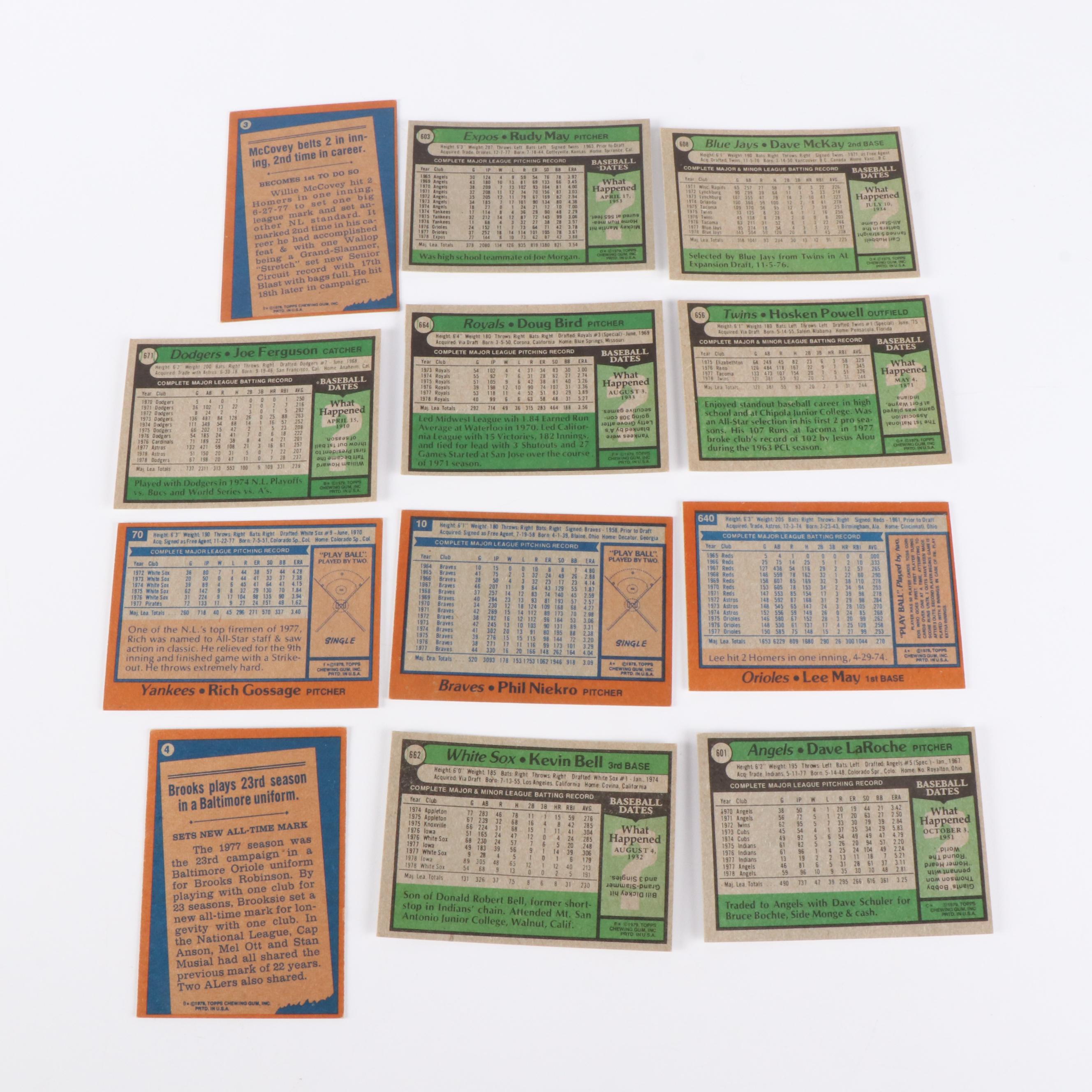 1978 and 1979 Topps Baseball Cards Featuring Eddie Murray Rookie with More