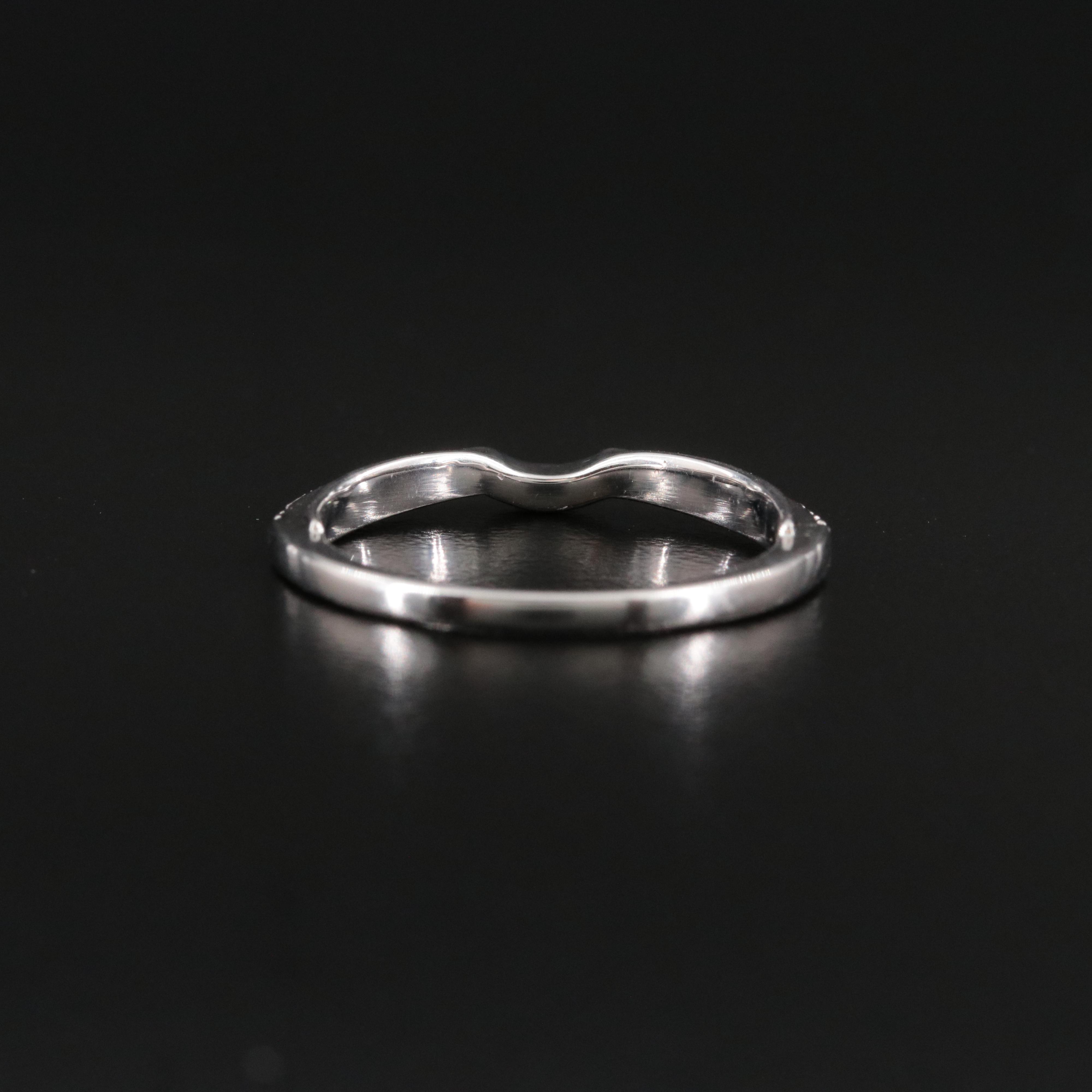 Sterling Diamond Contoured Band
