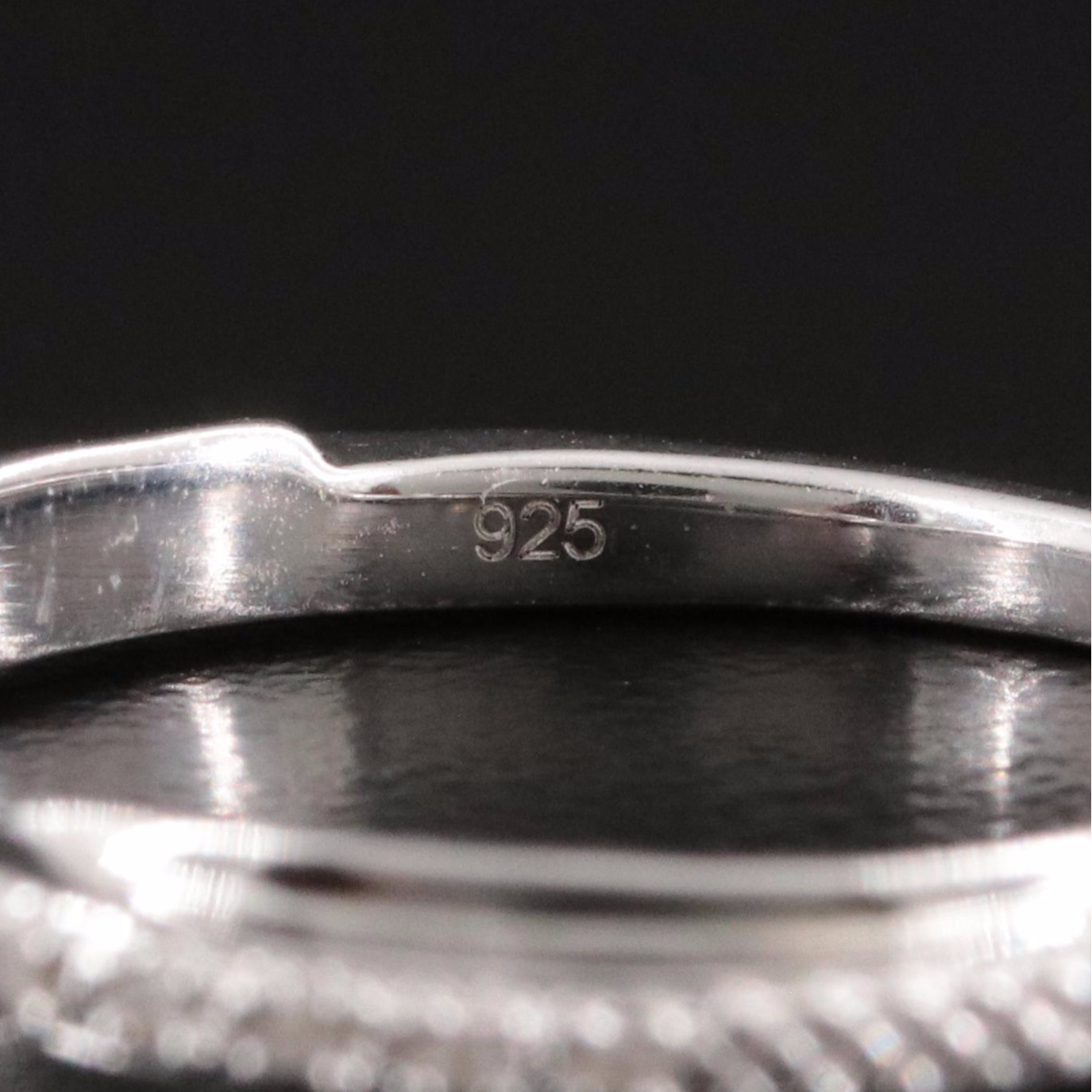 Sterling Diamond Contoured Band
