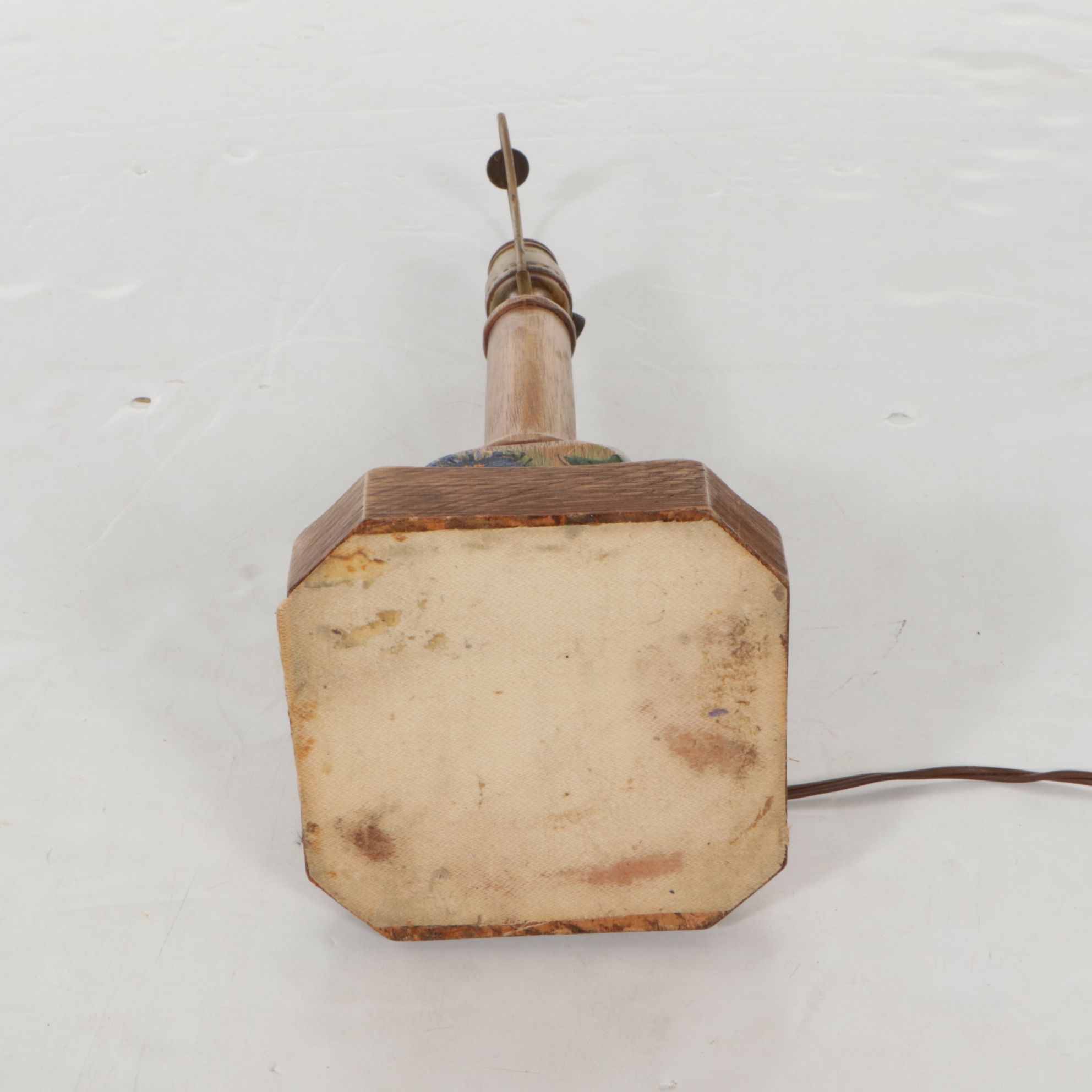 Hand-Painted Floral Wooden Table Lamps