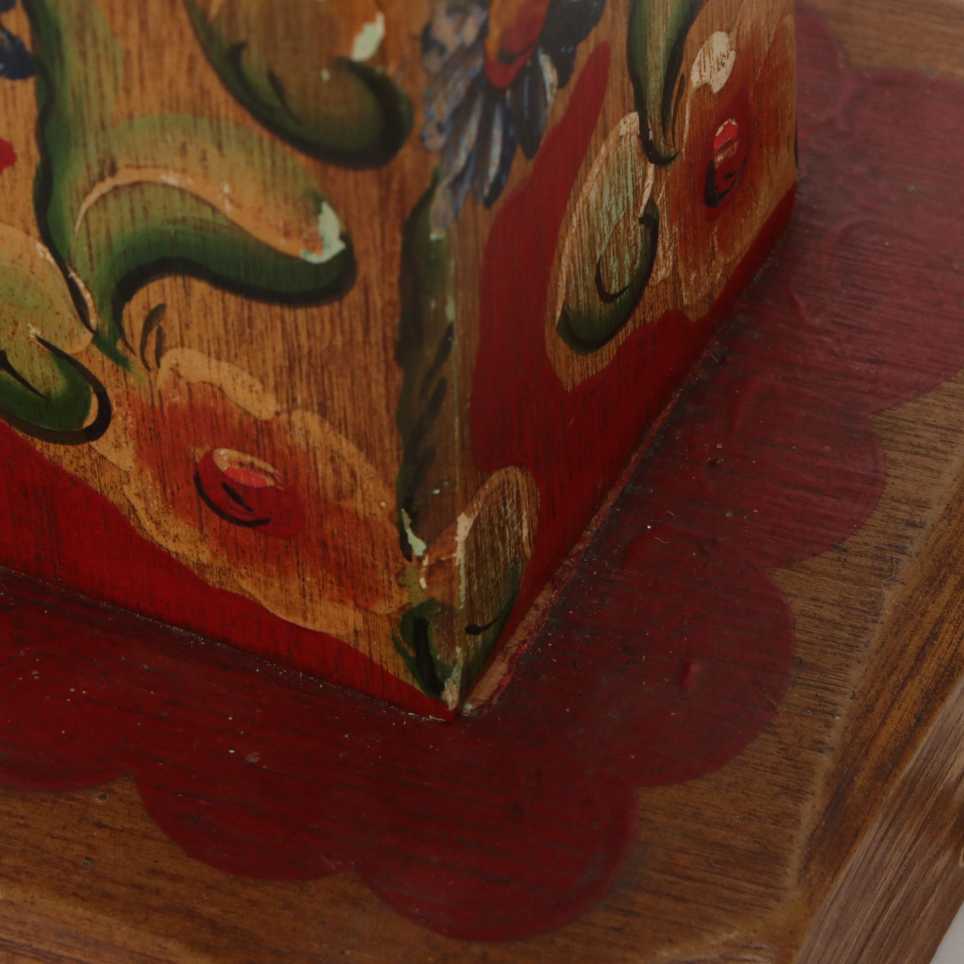 Hand-Painted Floral Wooden Table Lamps