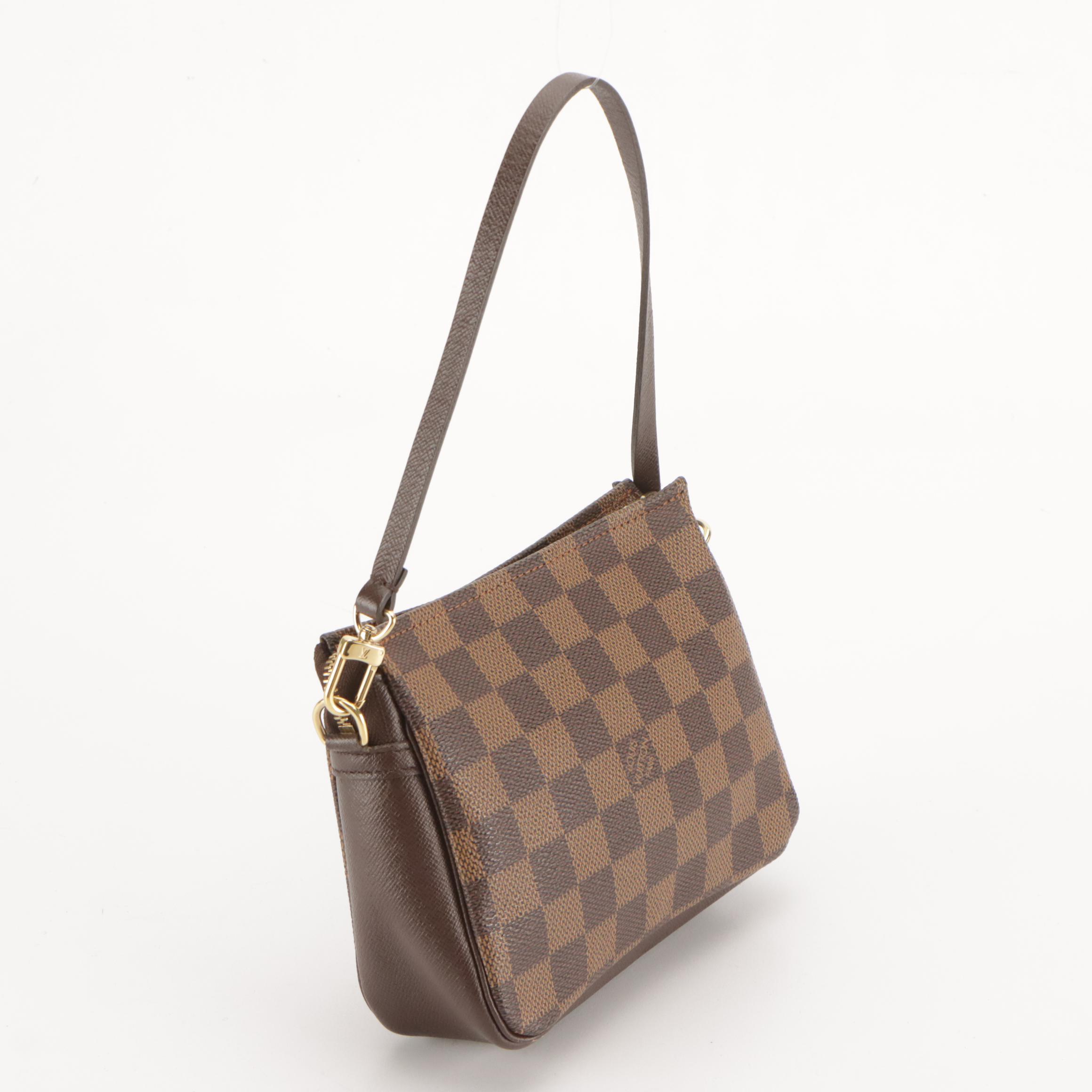 Louis Vuitton Trousse Accessoires Pochette Bag in Damier Ebene Canvas