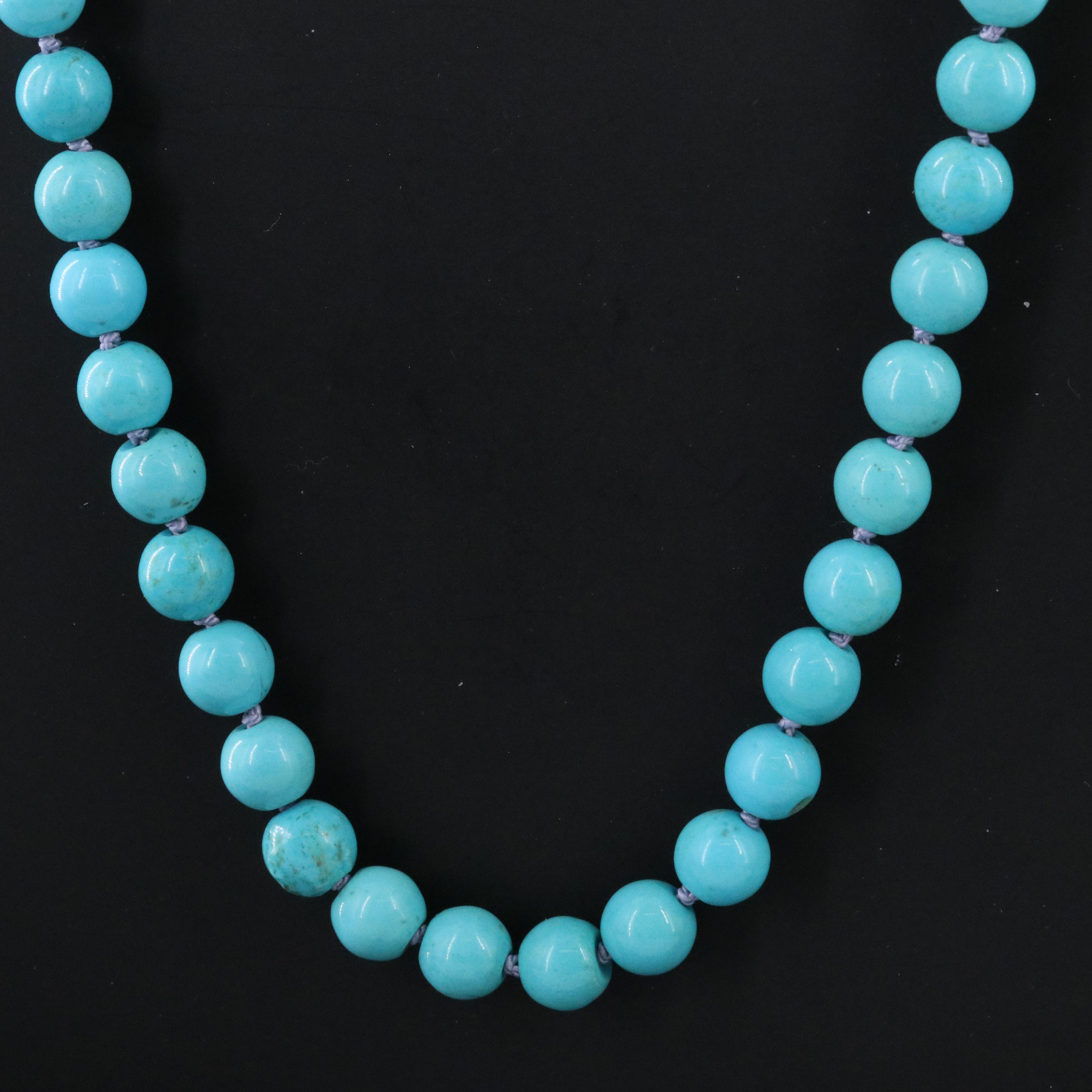 Magnesite Necklace with Sterling Clasp