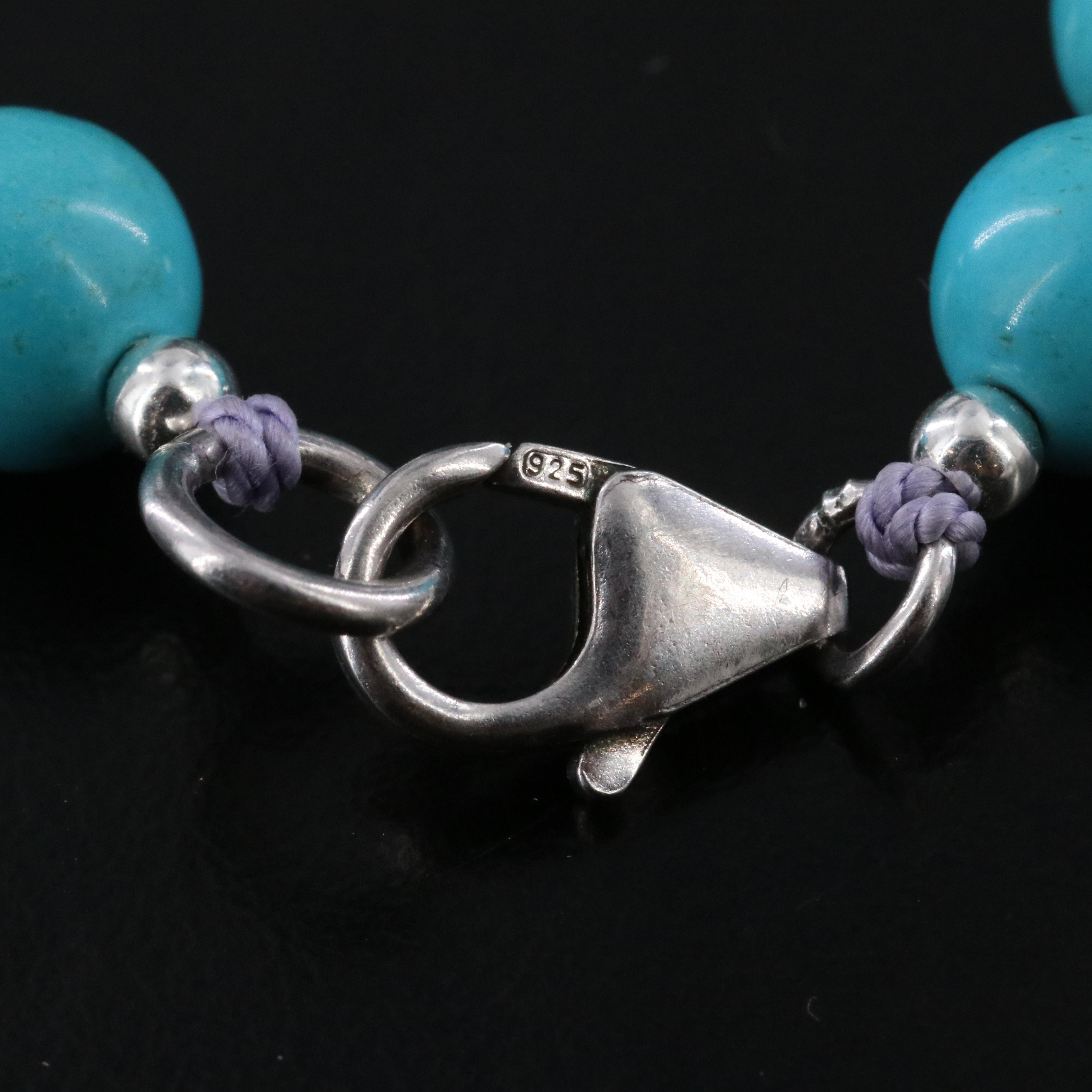 Magnesite Necklace with Sterling Clasp