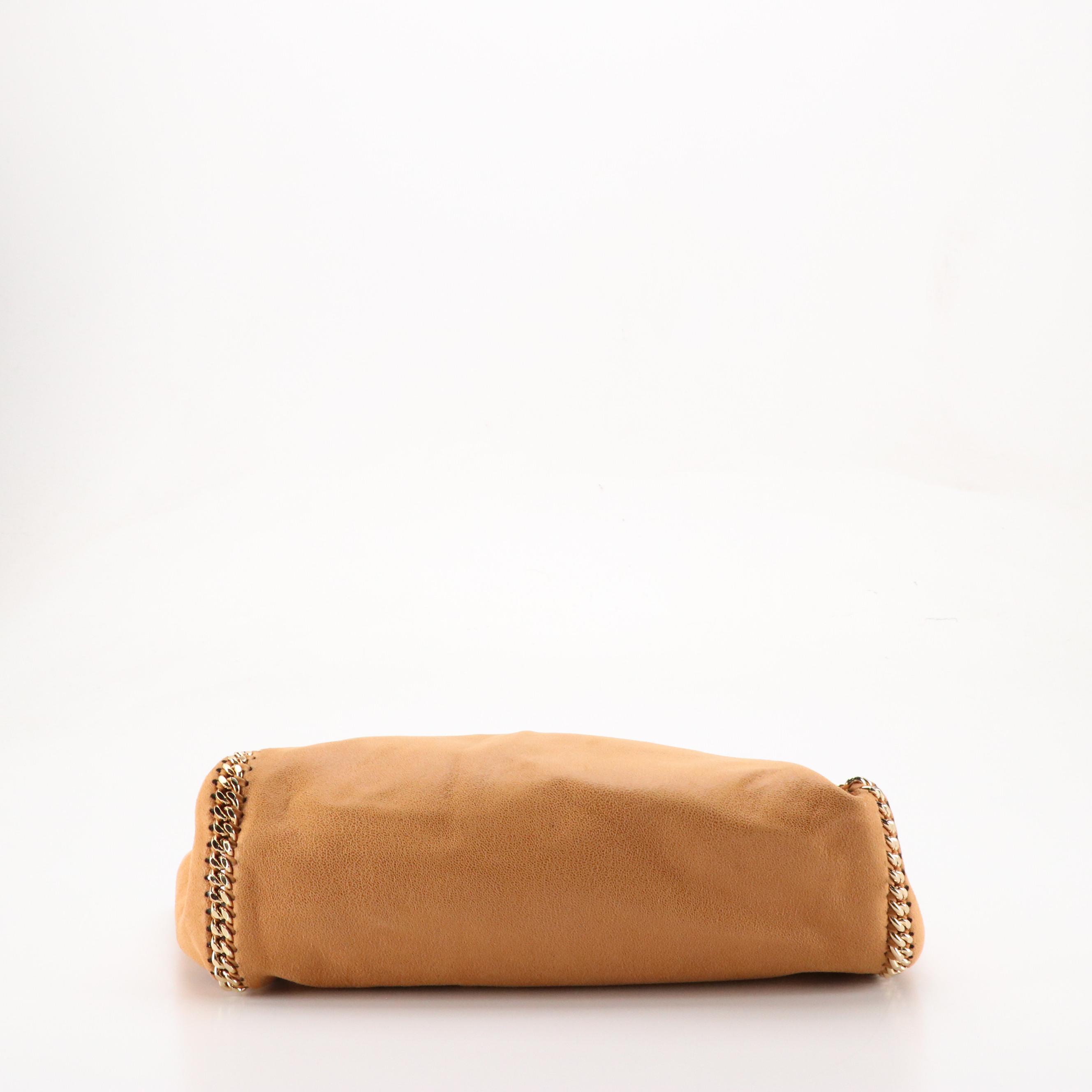 Stella Mccartney Large Falabella Chain Strap Bag in Shaggy Deer Faux-Suede