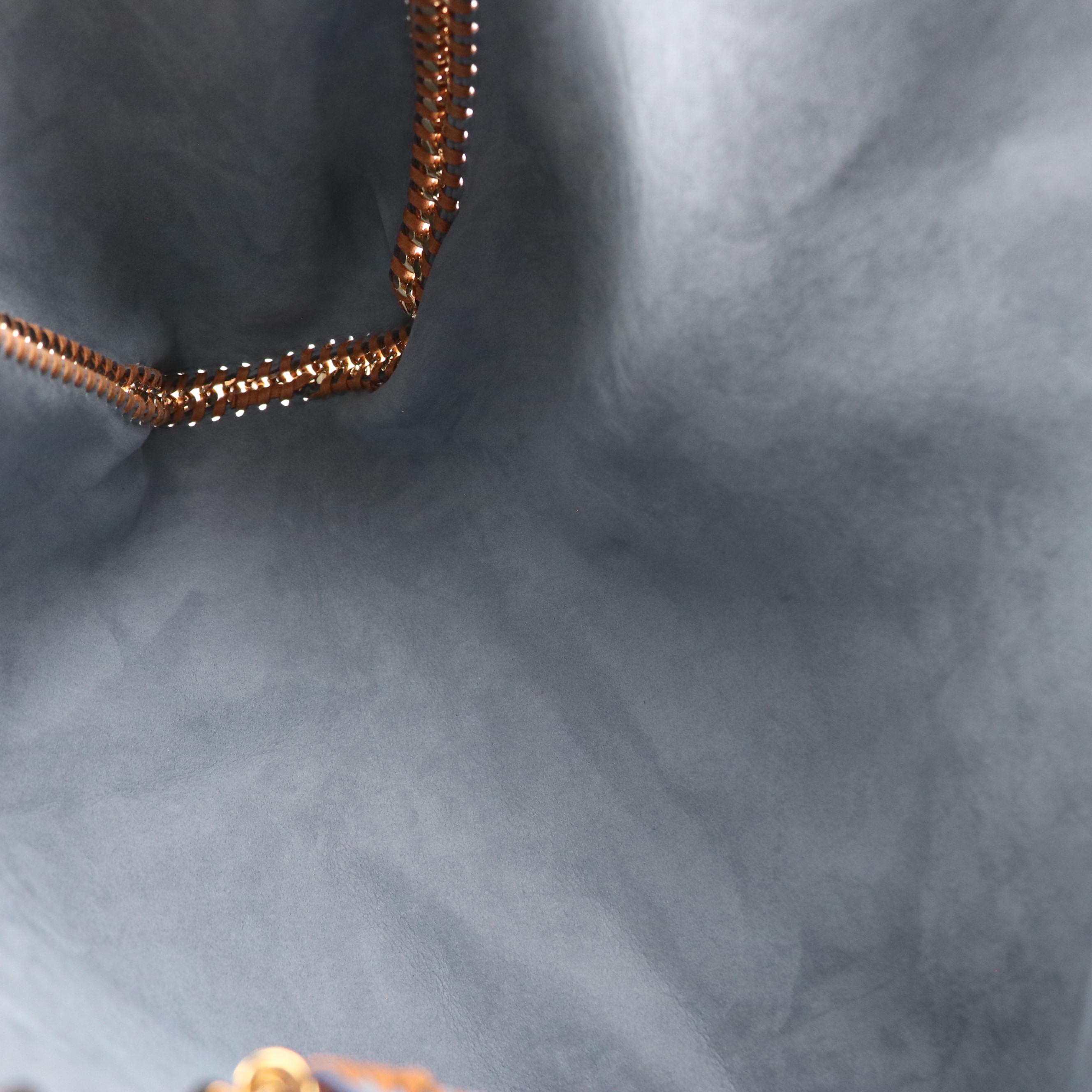 Stella Mccartney Large Falabella Chain Strap Bag in Shaggy Deer Faux-Suede