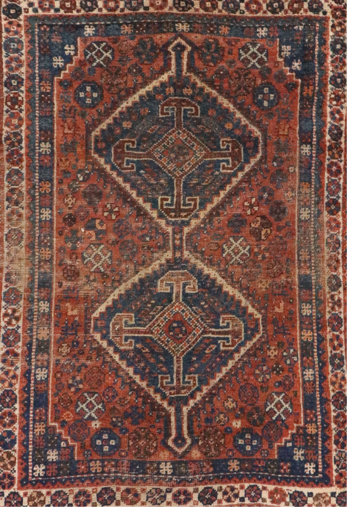 3'7 x 5'2 Hand-Knotted Caucasian Kazak Area Rug