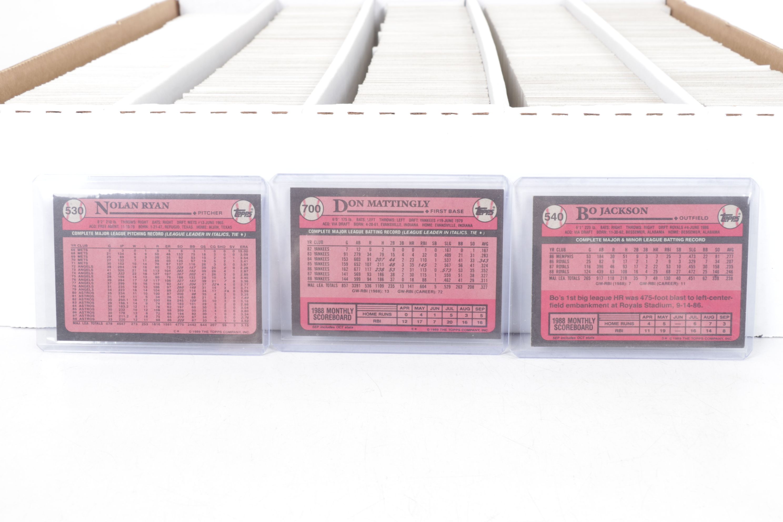 5,000 Mint Condition 1989 Topps Cut Card Storage Vending Case Baseball Cards