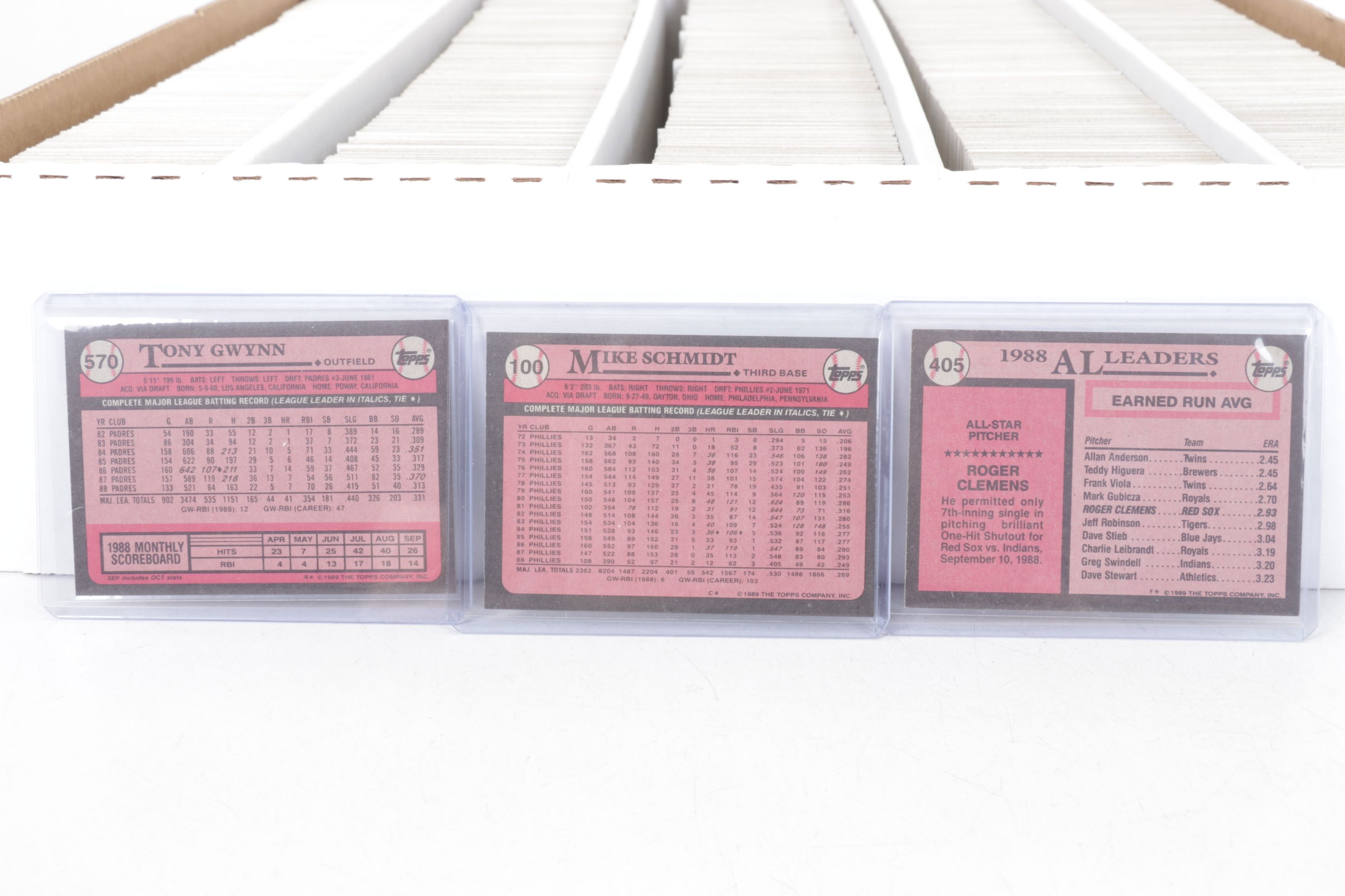 5,000 Mint Condition 1989 Topps Cut Card Storage Vending Case Baseball Cards