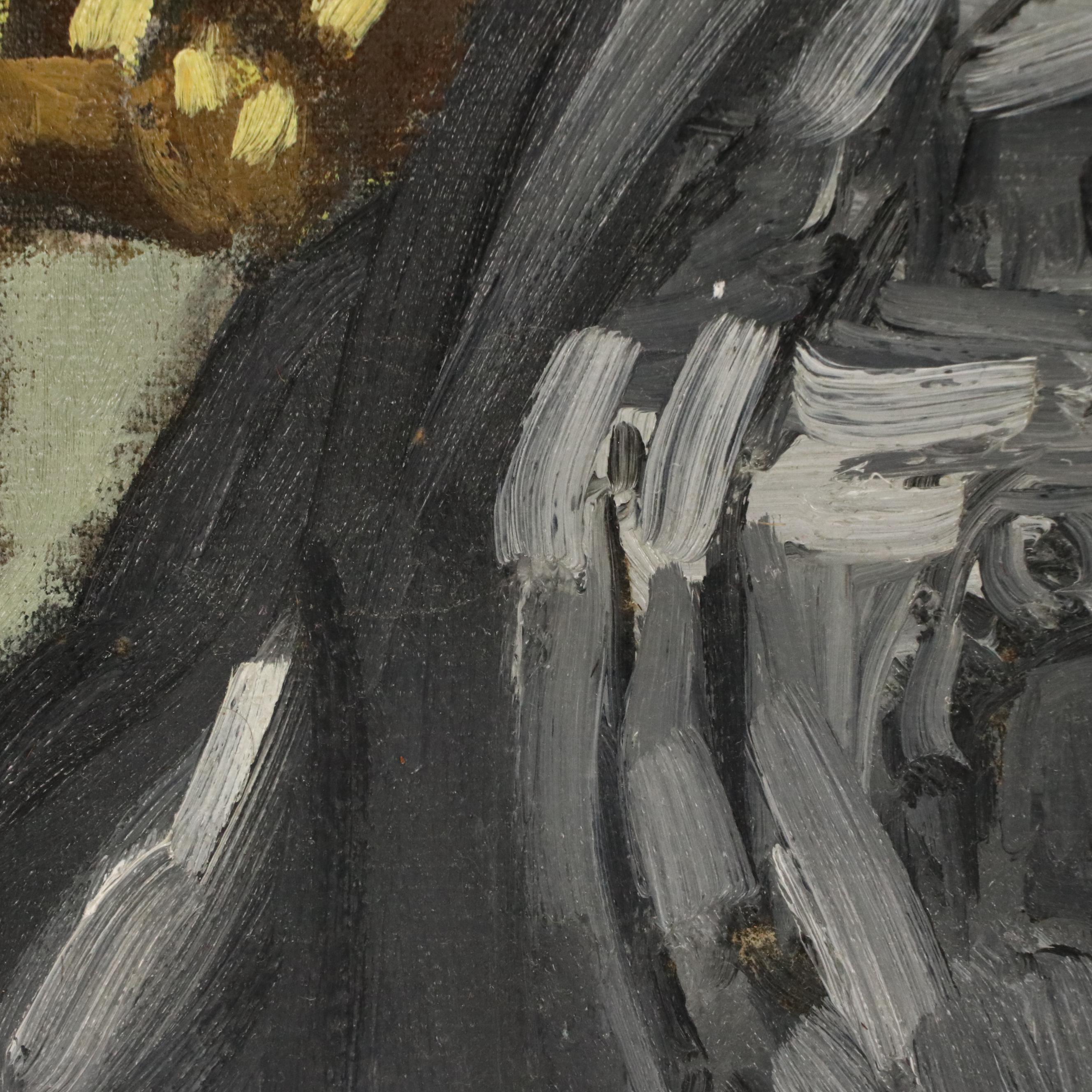 Rosalie Lowrey Portrait Oil Painting of Seated Woman, Early 20th Century