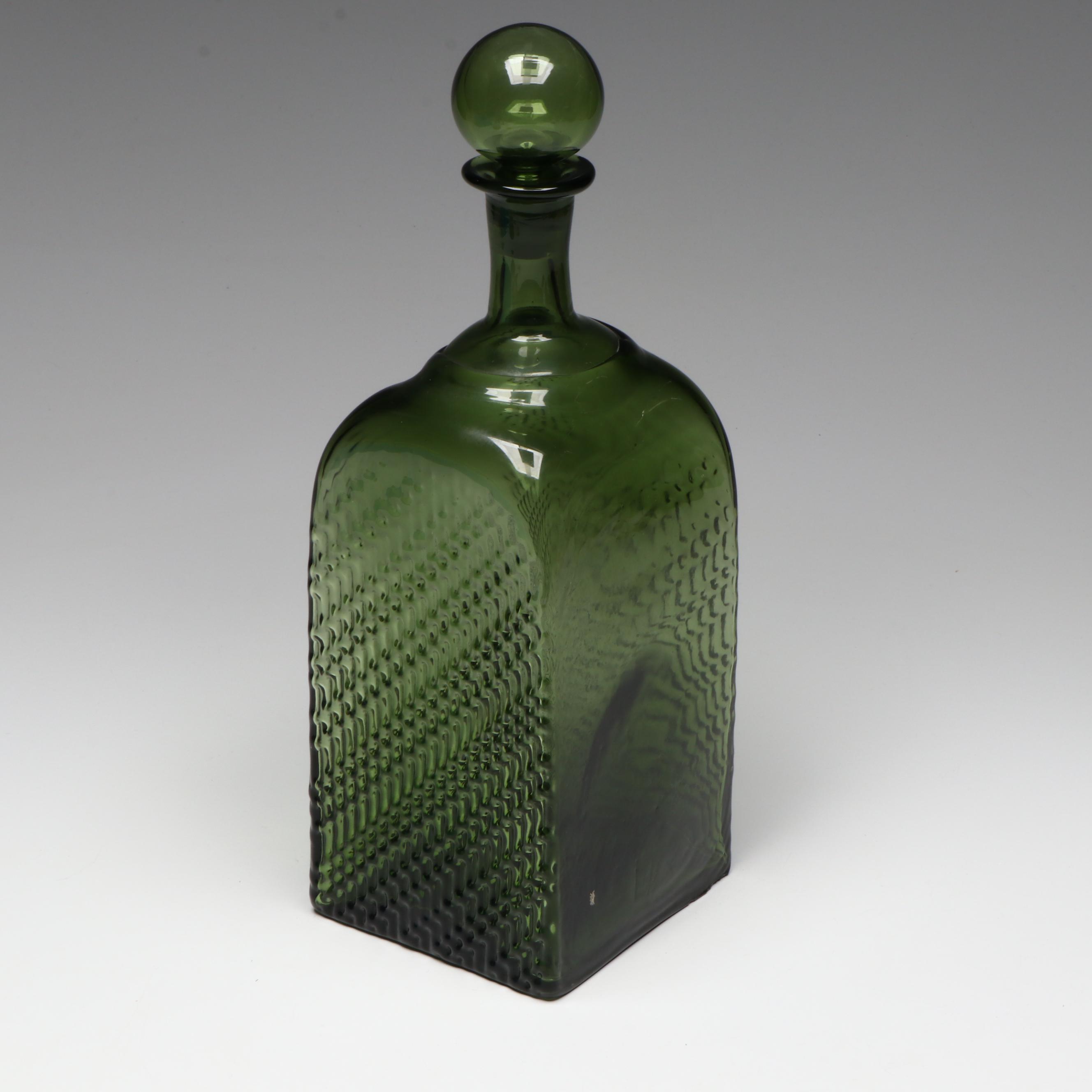 Riihimäki Glassworks Nanny Still Scandinavian Modern Style Glass Decanter