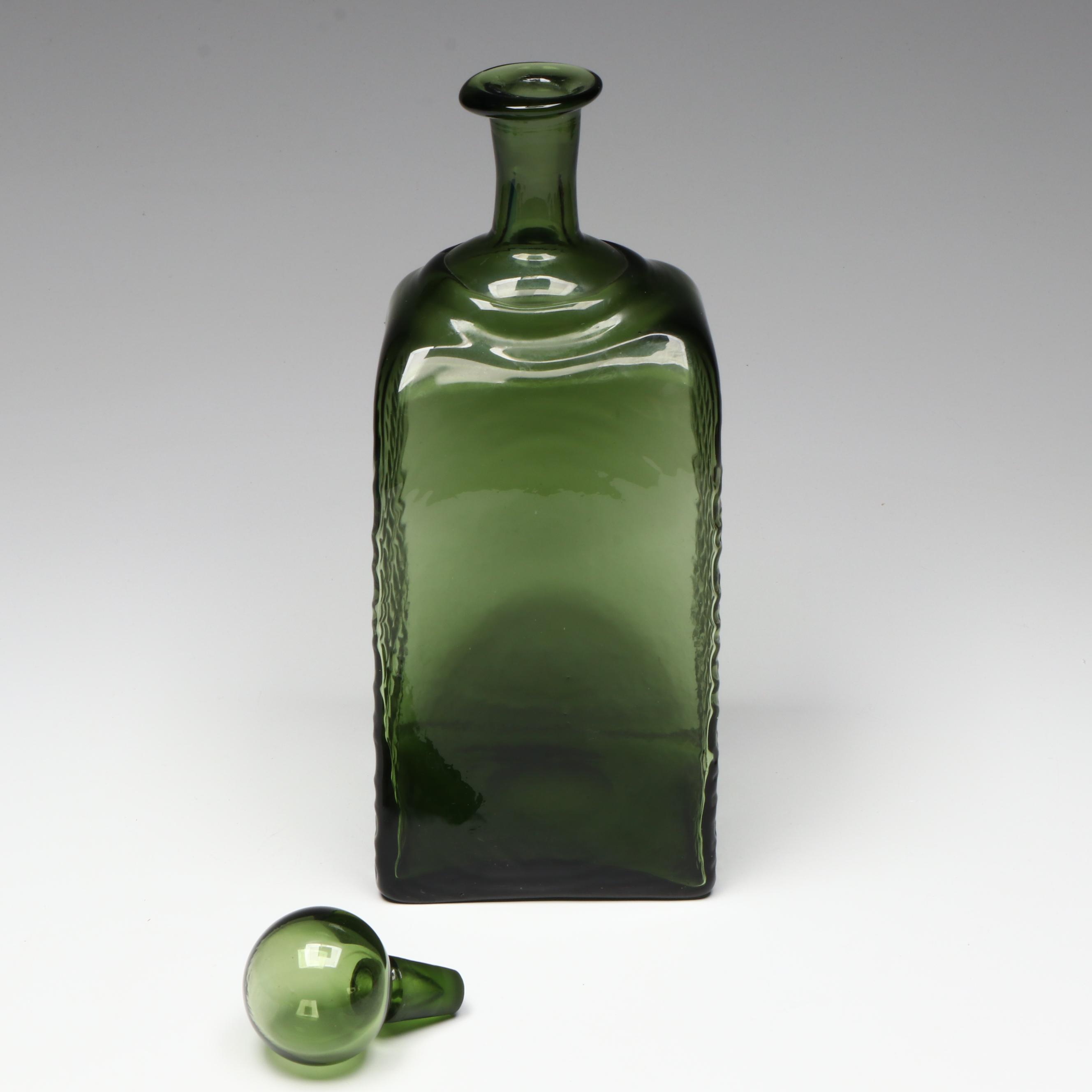 Riihimäki Glassworks Nanny Still Scandinavian Modern Style Glass Decanter