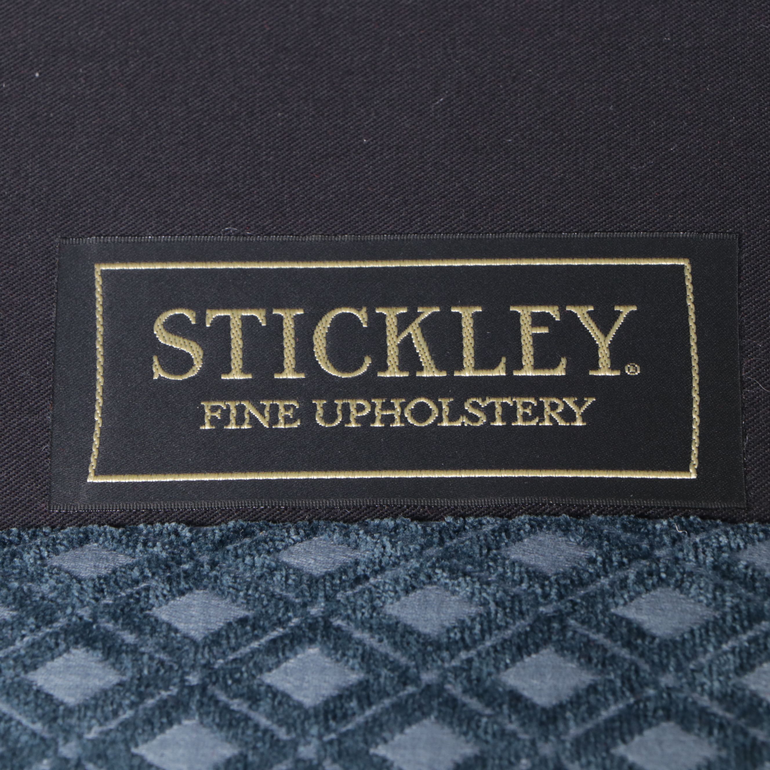 Stickley George III Style Blue Upholstered Sofa