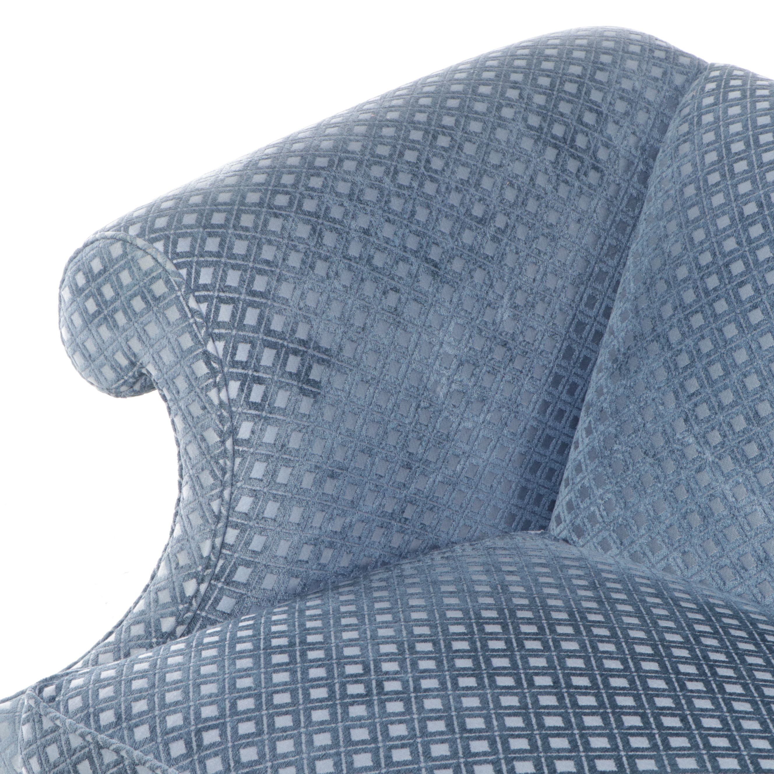 Stickley George III Style Blue Upholstered Sofa