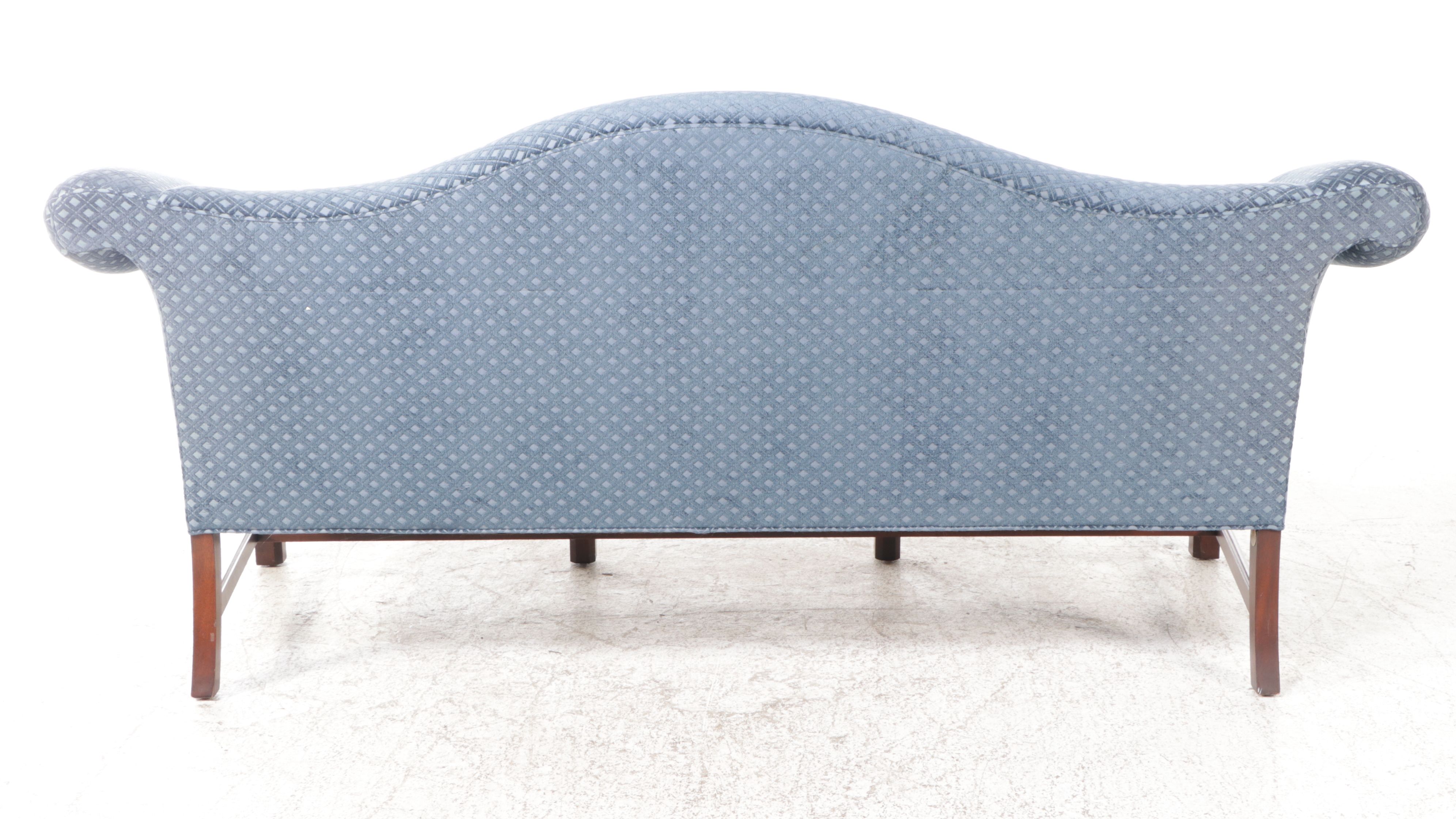 Stickley George III Style Blue Upholstered Sofa