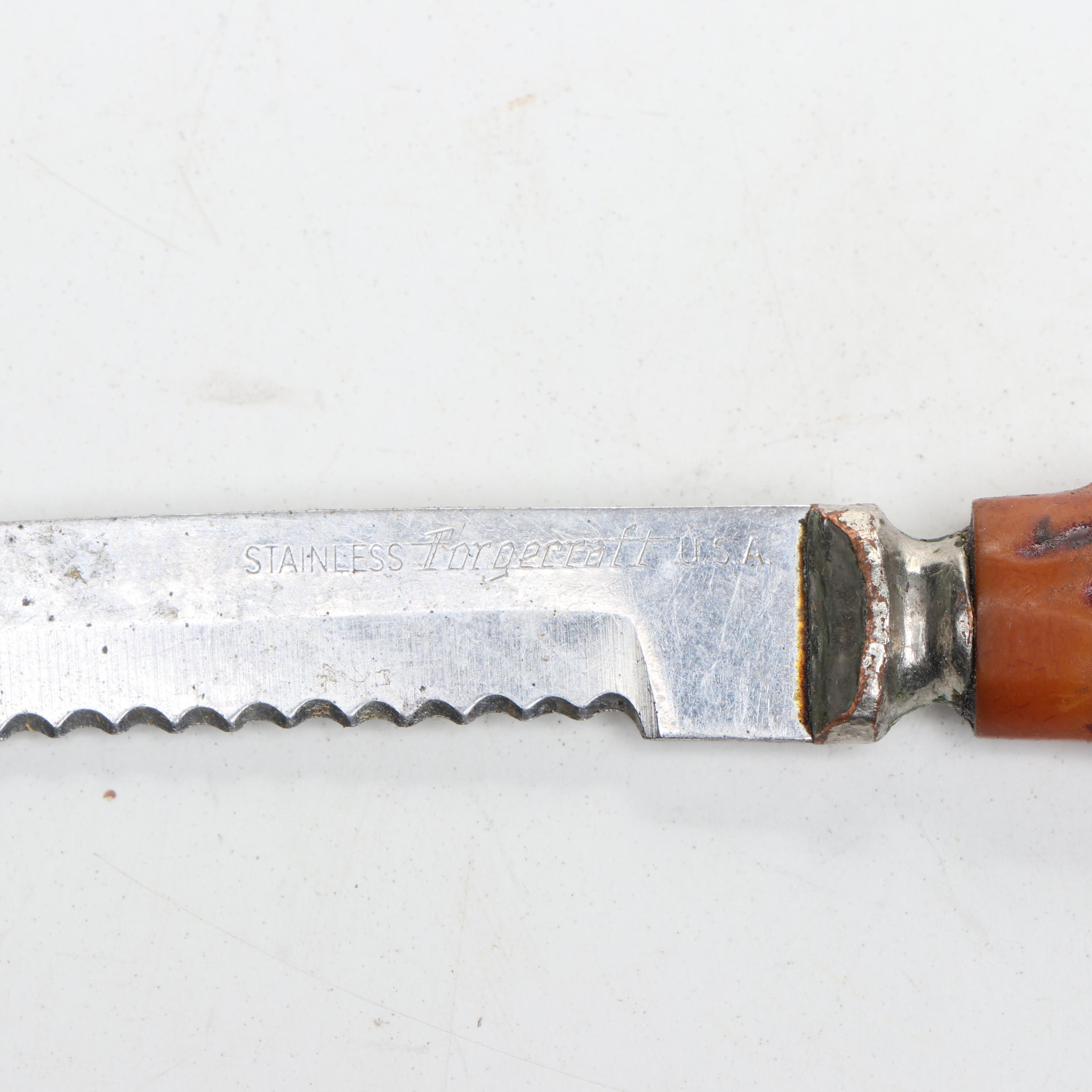 D. Peres Kitchen Shears and Forgecraft Knifes with Antler Handled Utensils