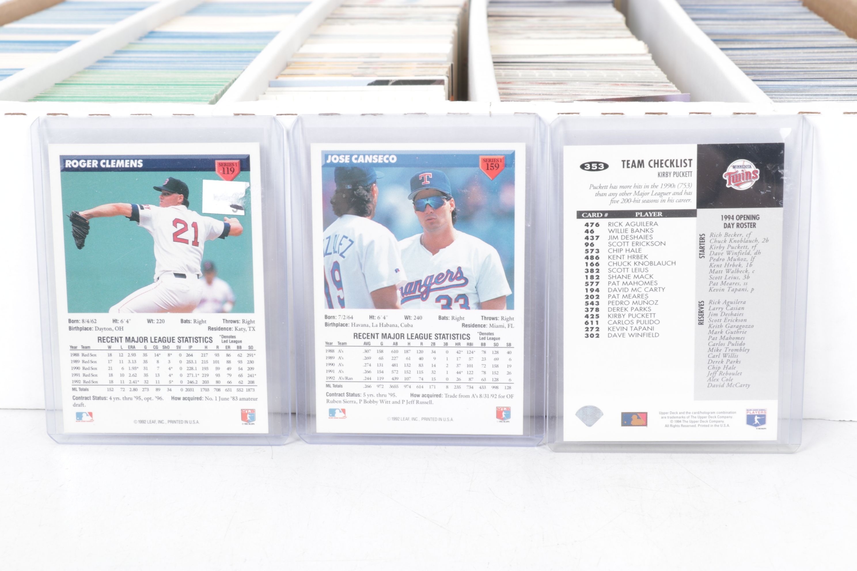 5,000 Mint Condition Topps, Donruss and Fleer Baseball Cards, 1986-1994