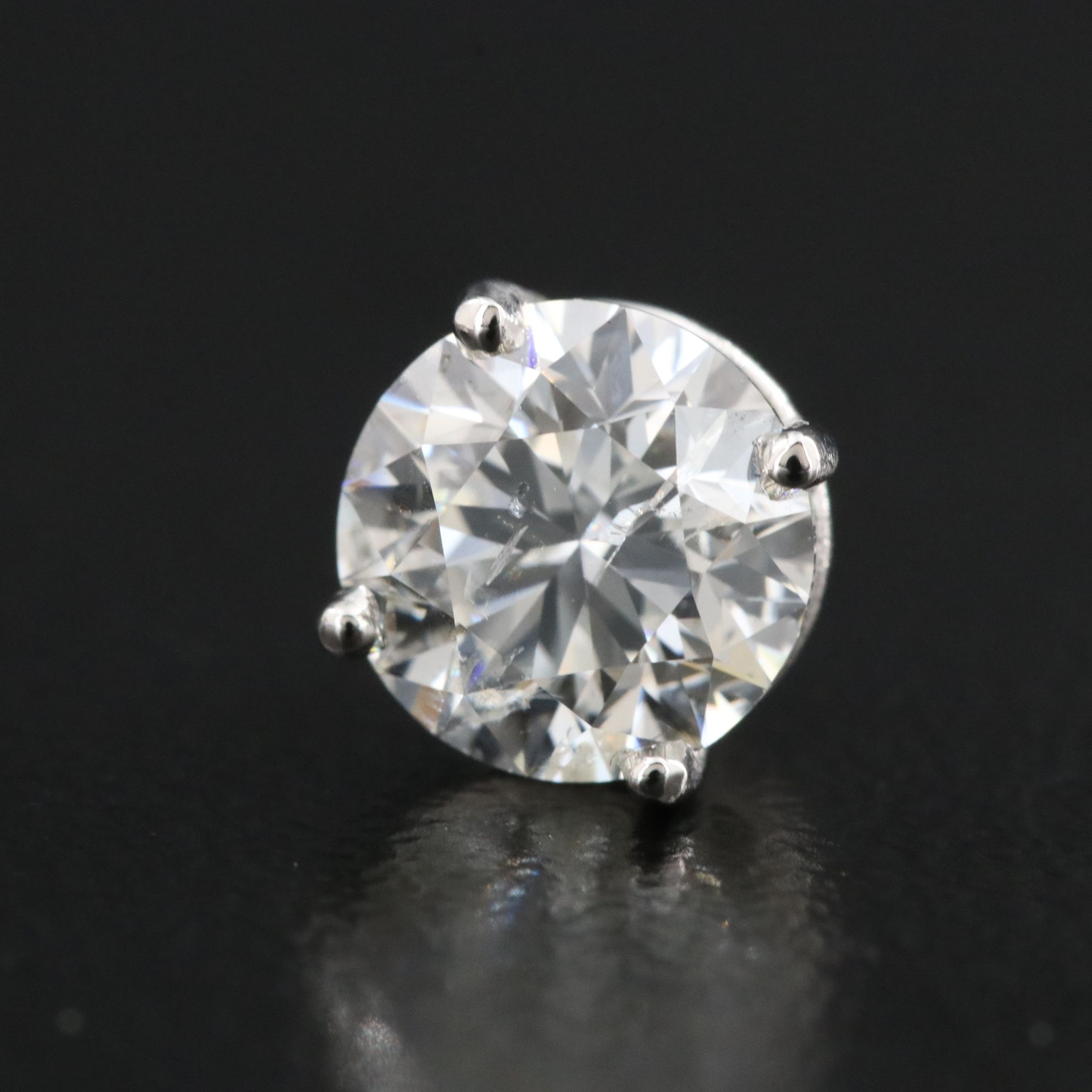 Platinum 2.13 CTW Diamond Stud Earrings with GIA eReports