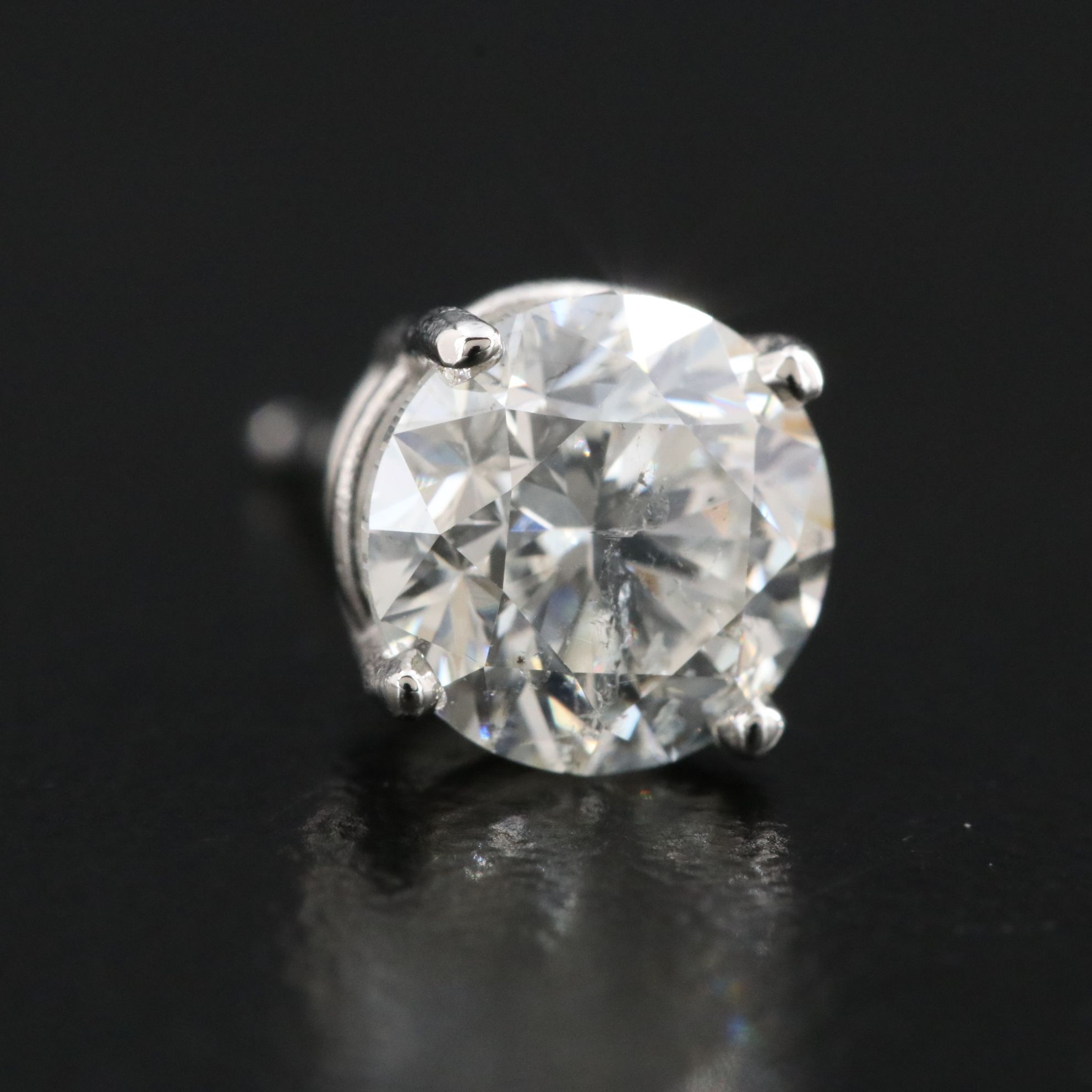 Platinum 2.13 CTW Diamond Stud Earrings with GIA eReports