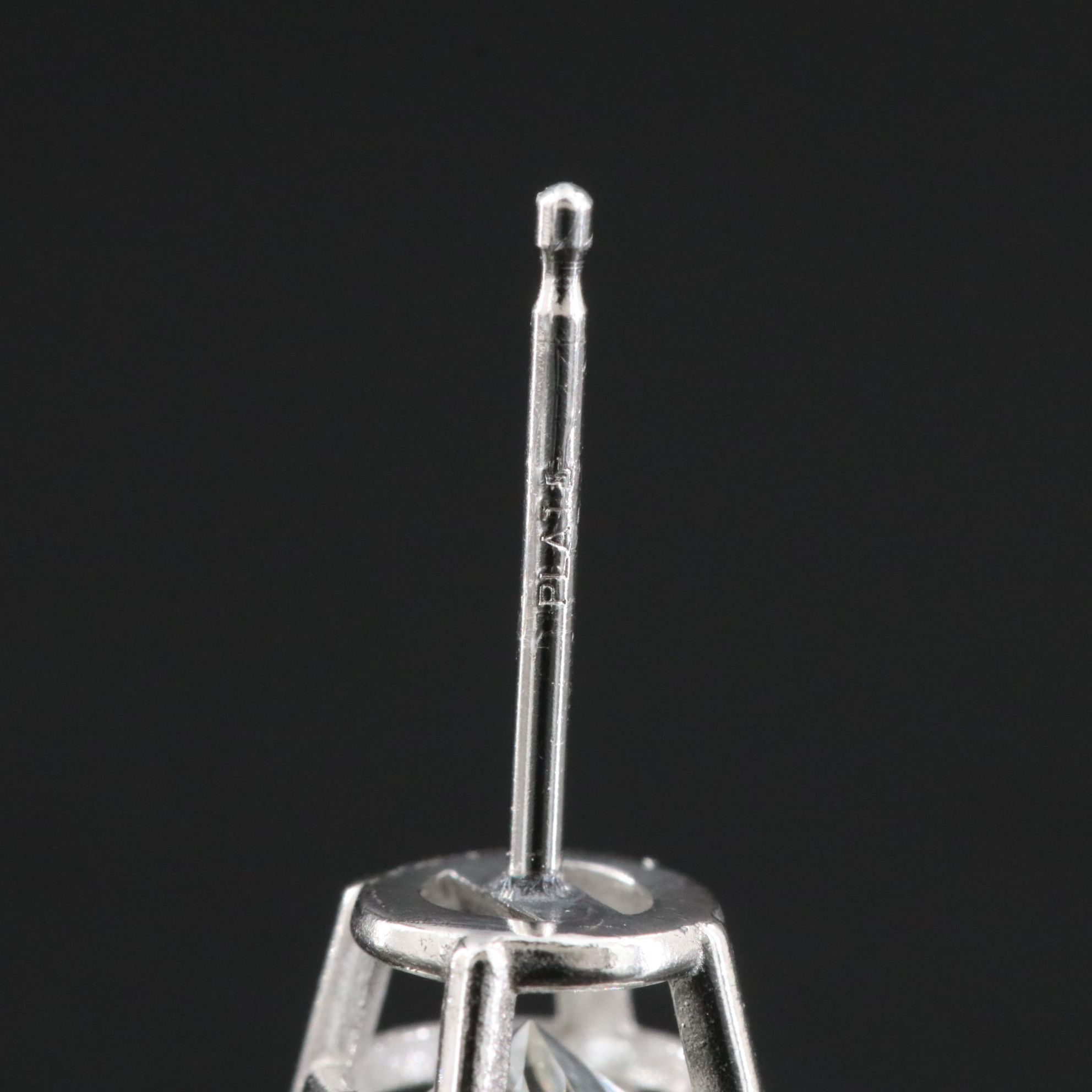 Platinum 2.13 CTW Diamond Stud Earrings with GIA eReports