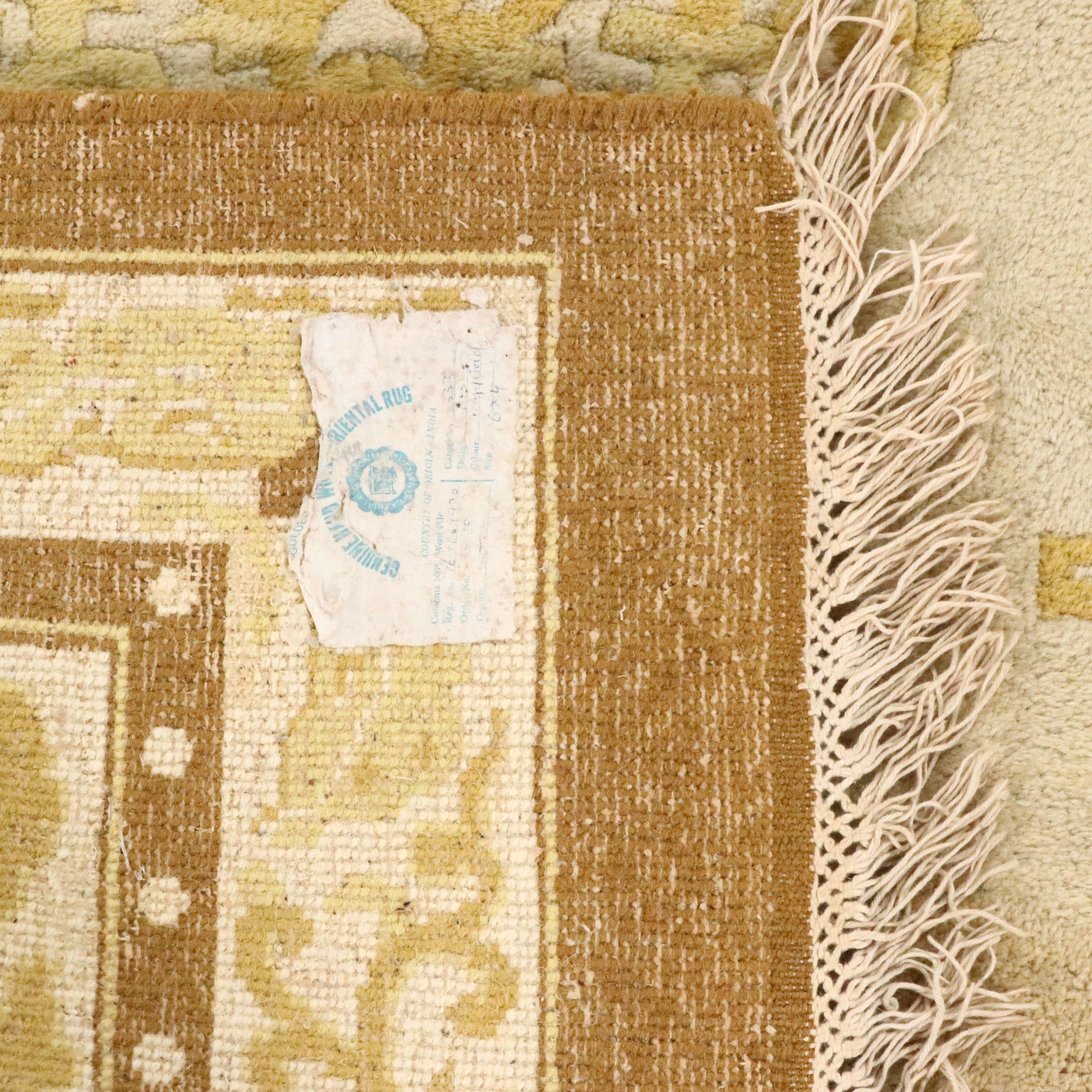 4'1 x 6'6 Hand-Knotted Indo-Chinese Area Rug