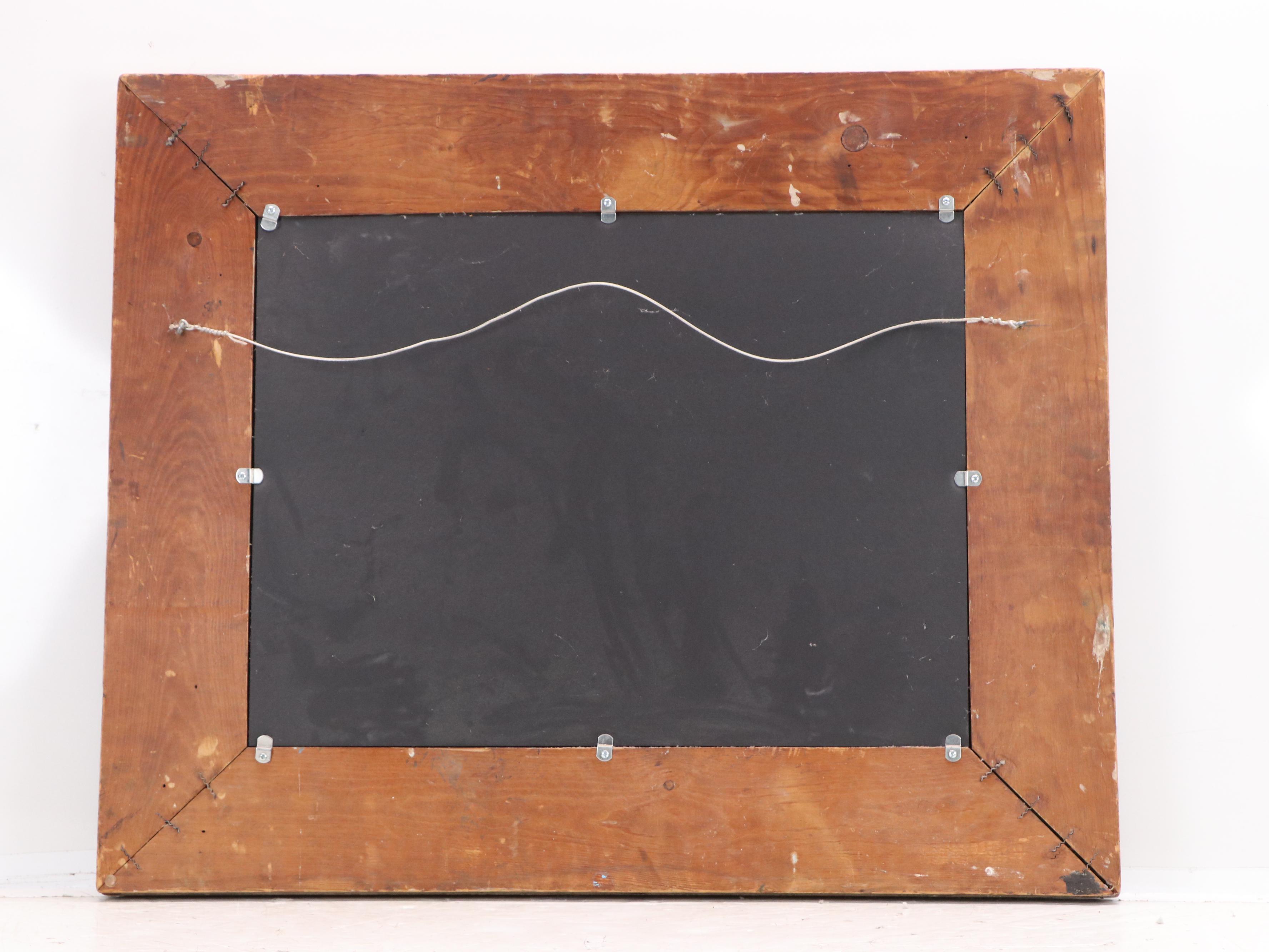 Winter Landscape Oil Painting of Norwegian Harbor, 20th C.