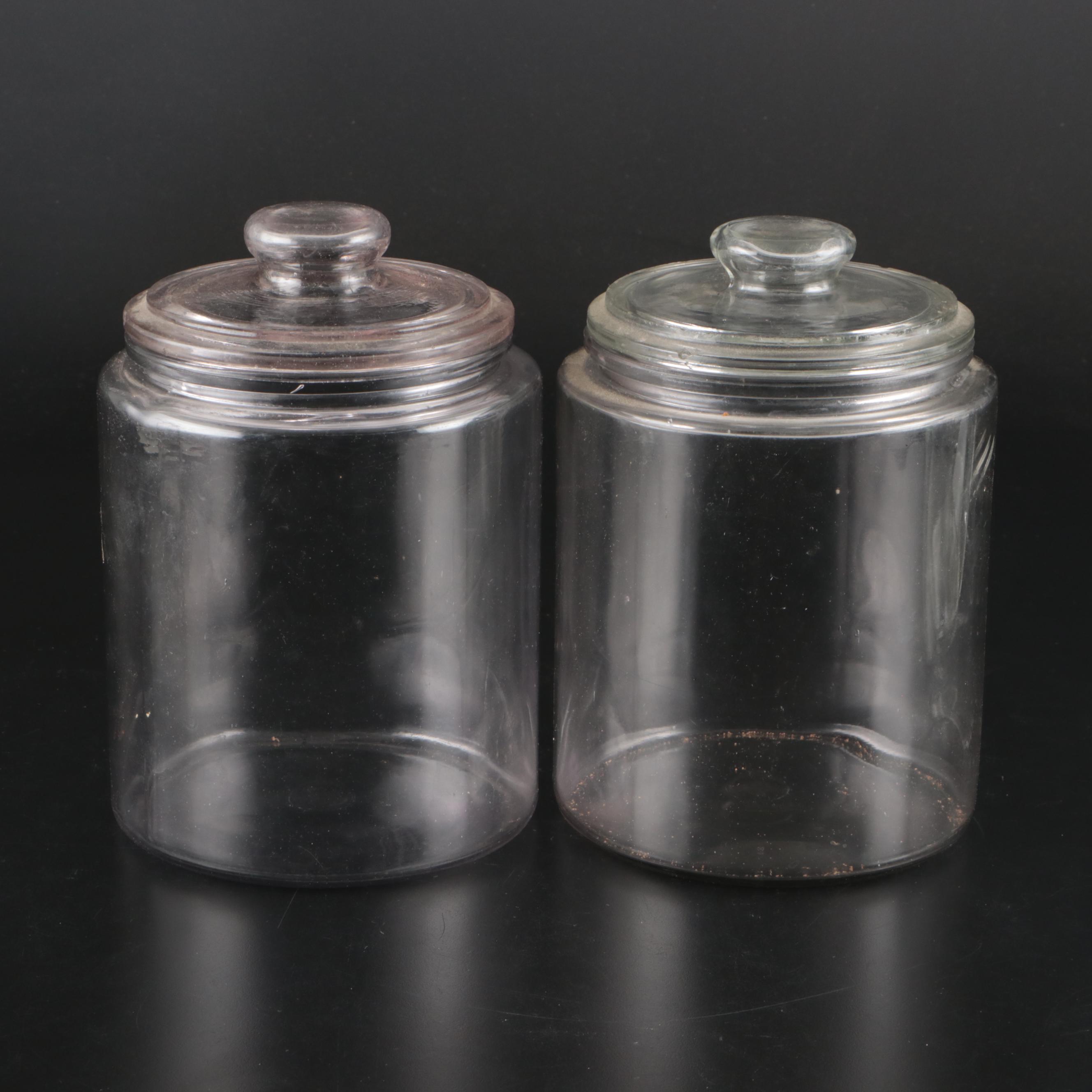 Anchor Hocking Orange Lid and Other Glass Canisters