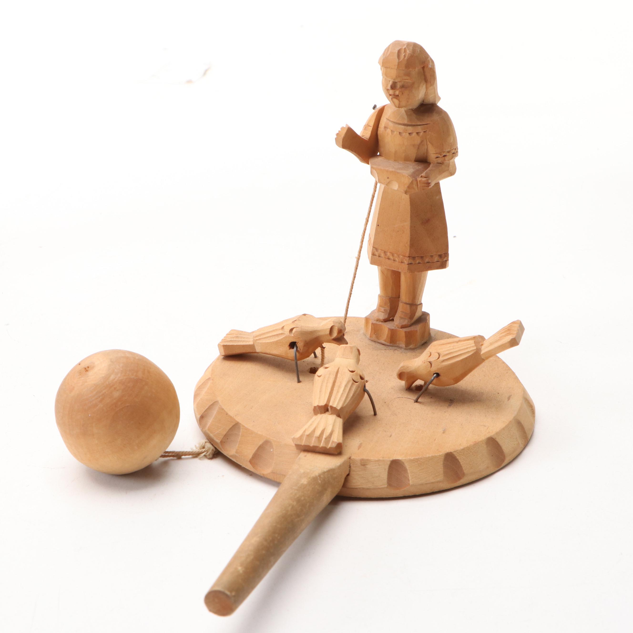 Russian Bogorodskoye Hand-Carved Animated Wood Toys