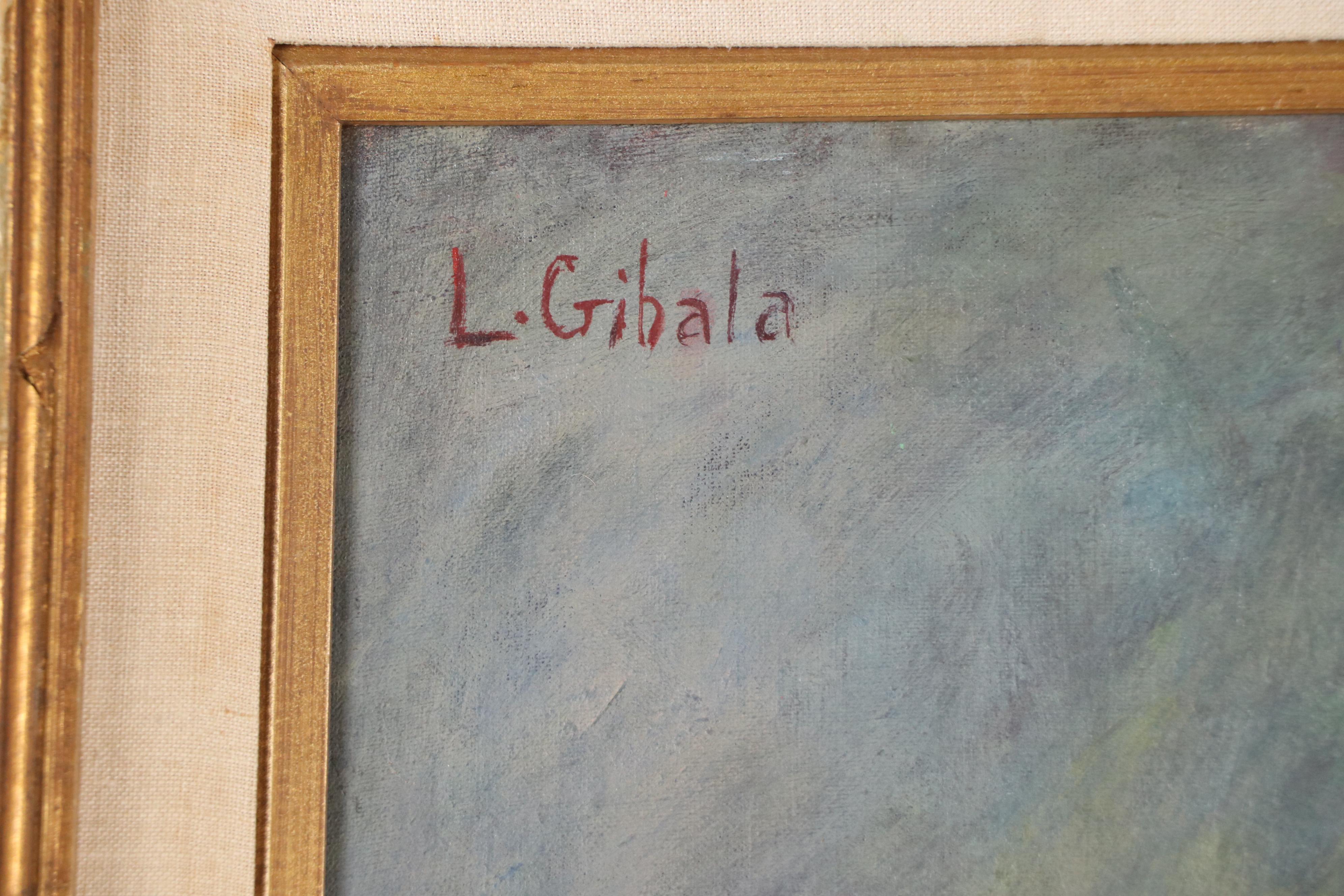 L. Gibala Oil Portrait Painting of Seated Woman, Circa 1960