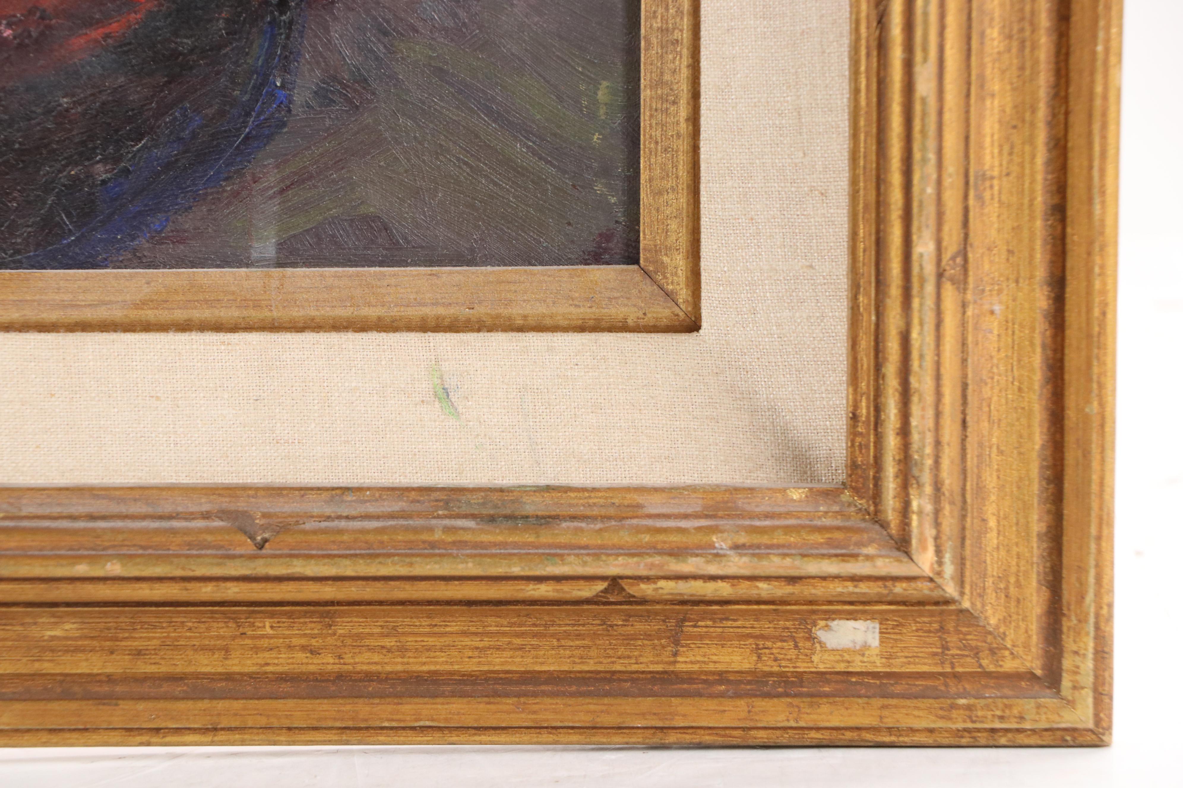 L. Gibala Oil Portrait Painting of Seated Woman, Circa 1960