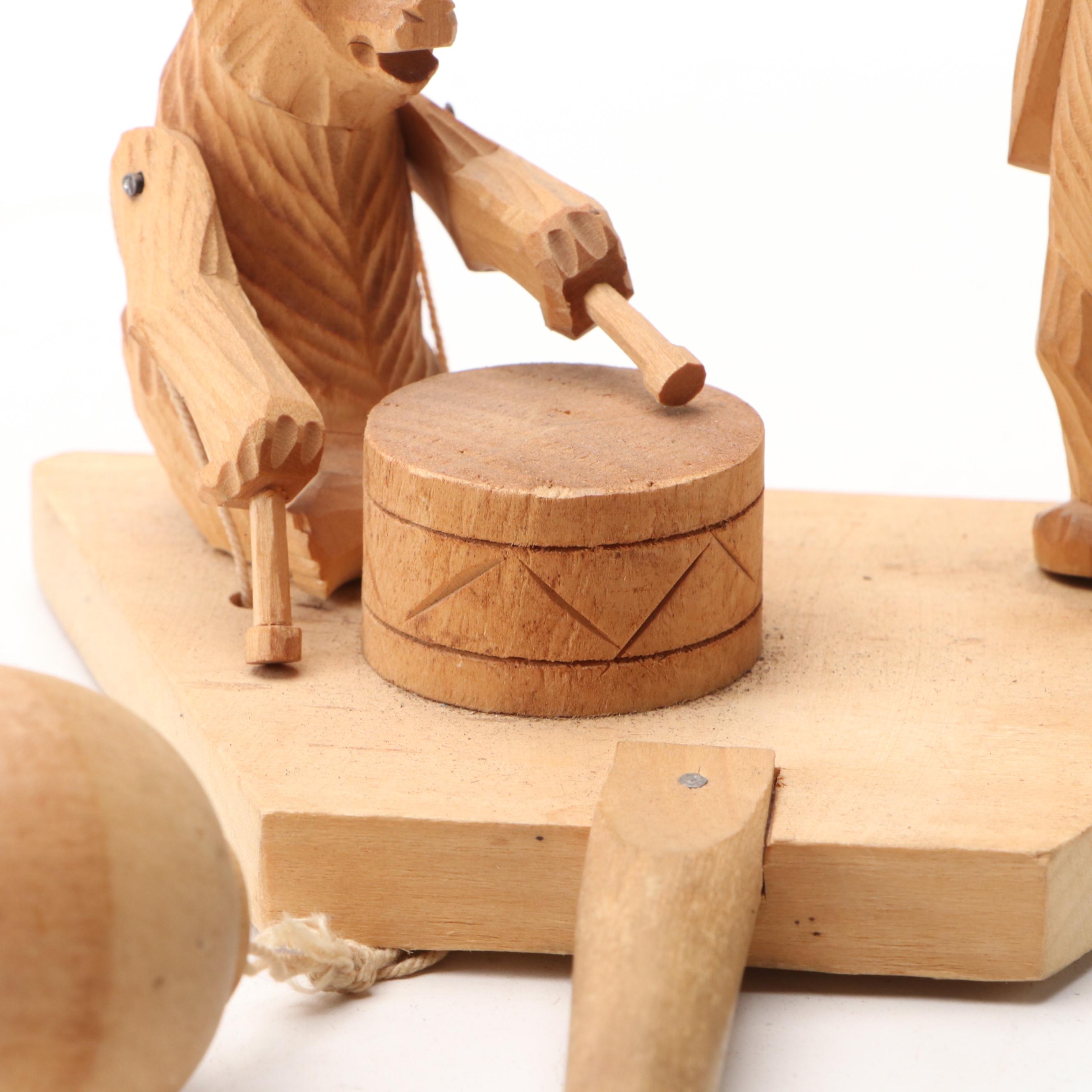Russian Bogorodskoye Hand-Carved Animated Wood Toys