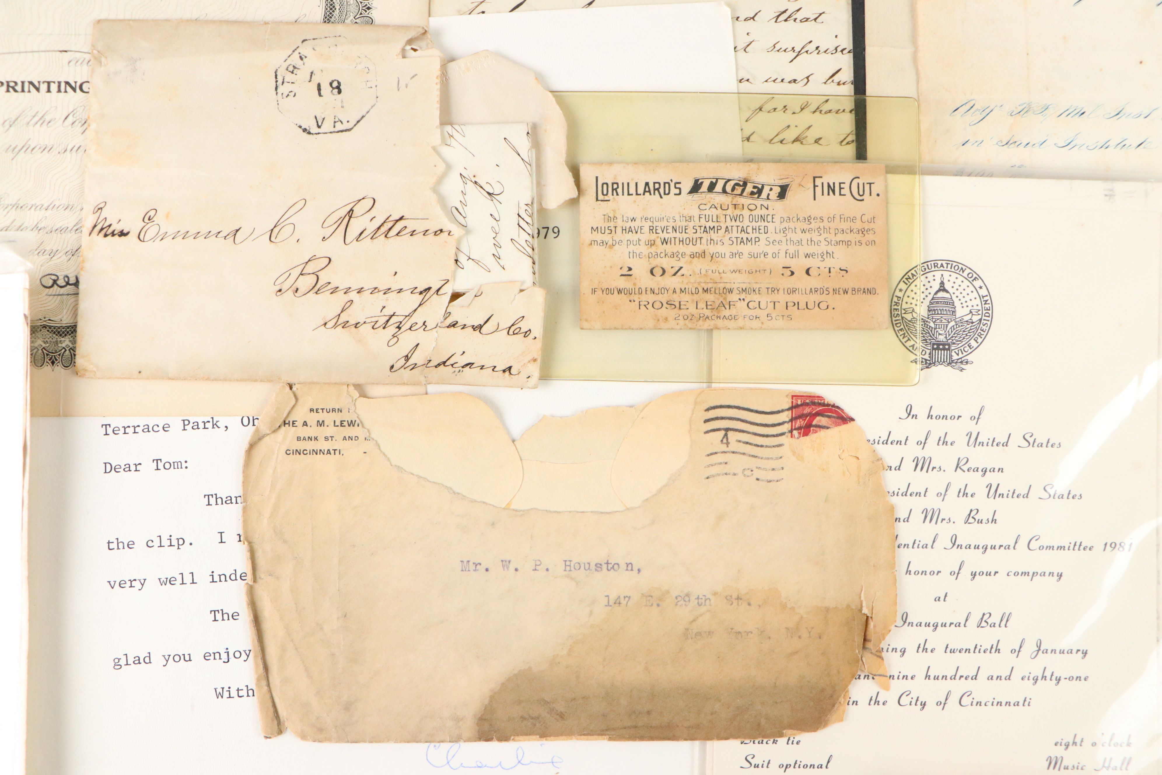 Civil War Era Soldier Ledger with Letters, Deeds and More Ephemera, 1852–1981