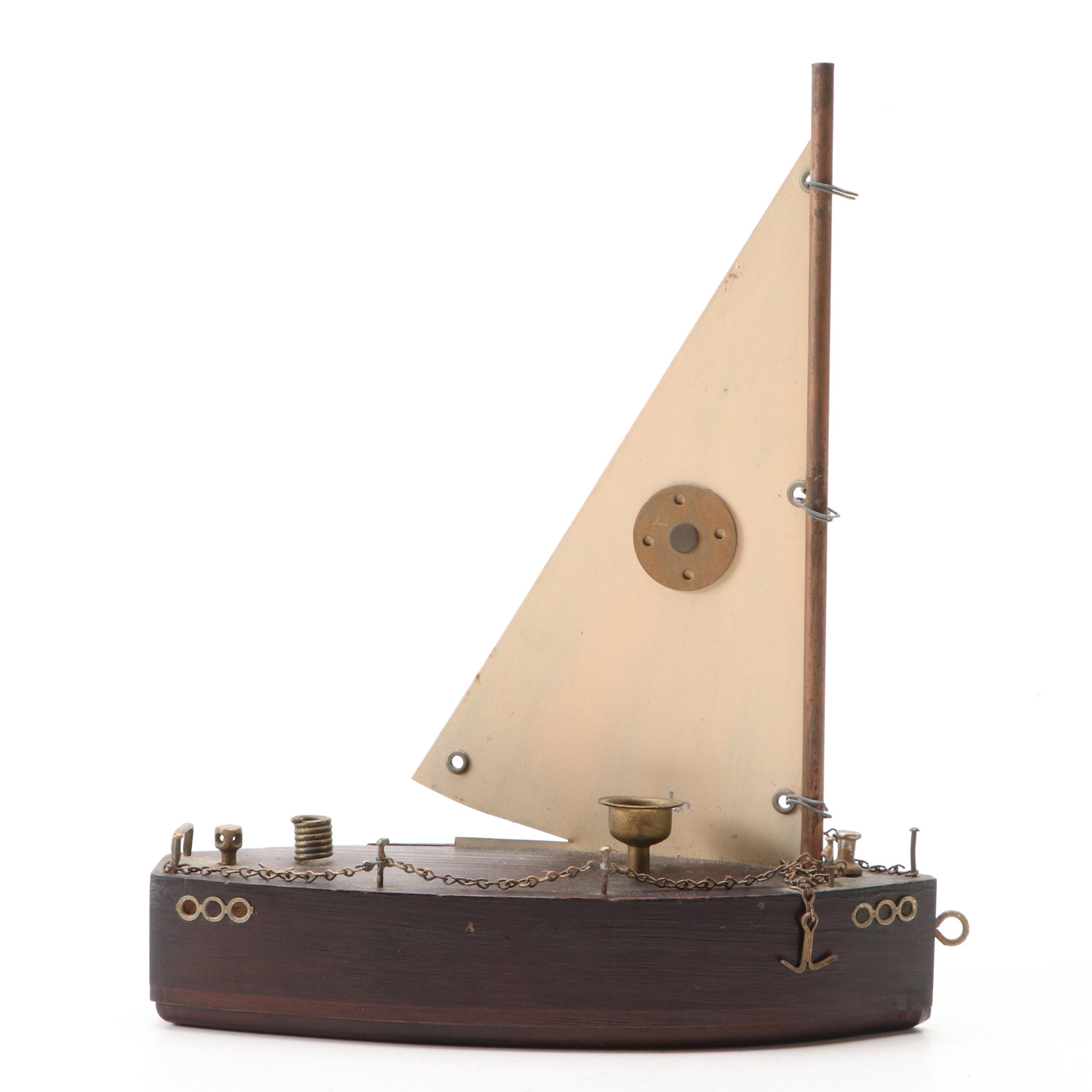 Sailboat Candlestick and Skull Thermos