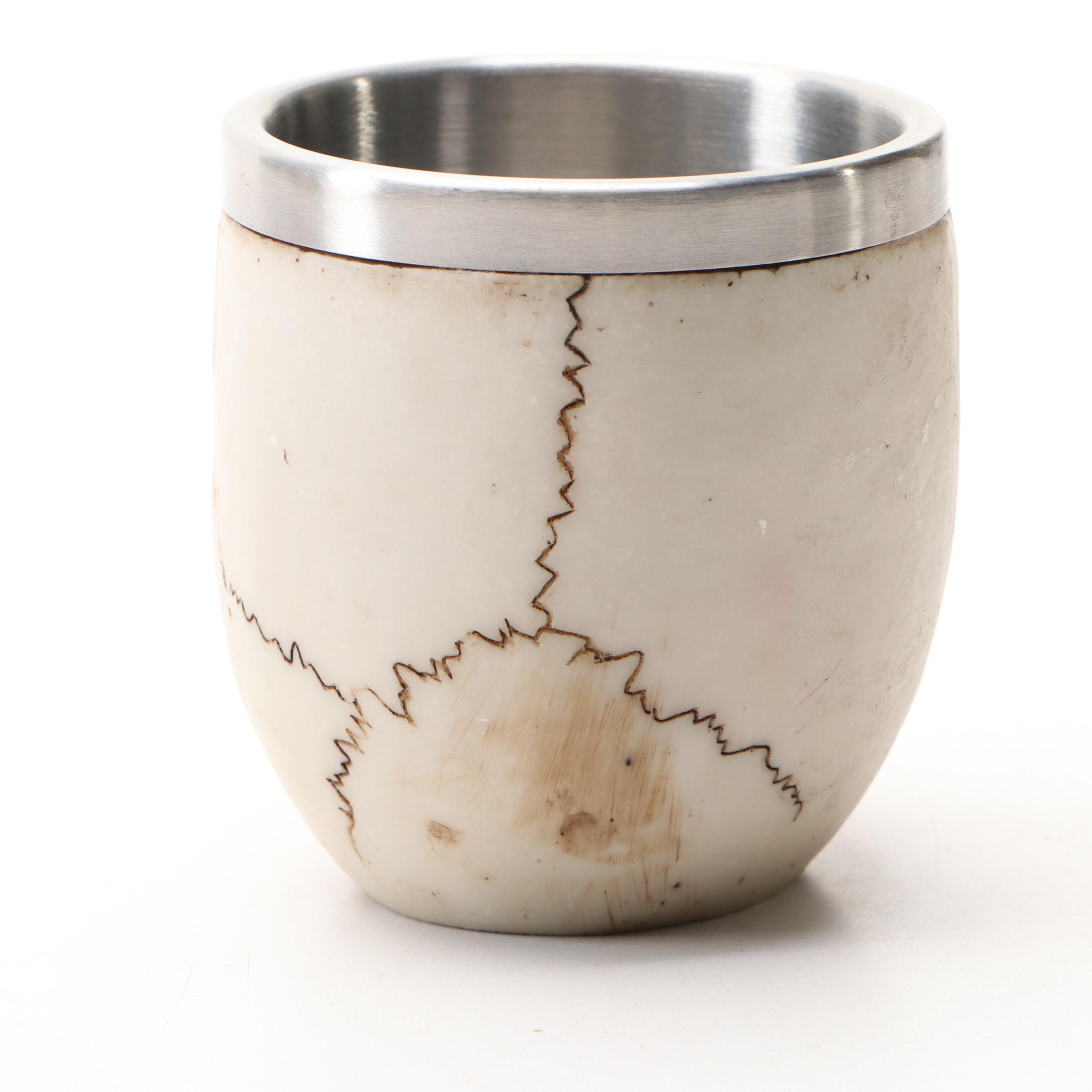 Sailboat Candlestick and Skull Thermos