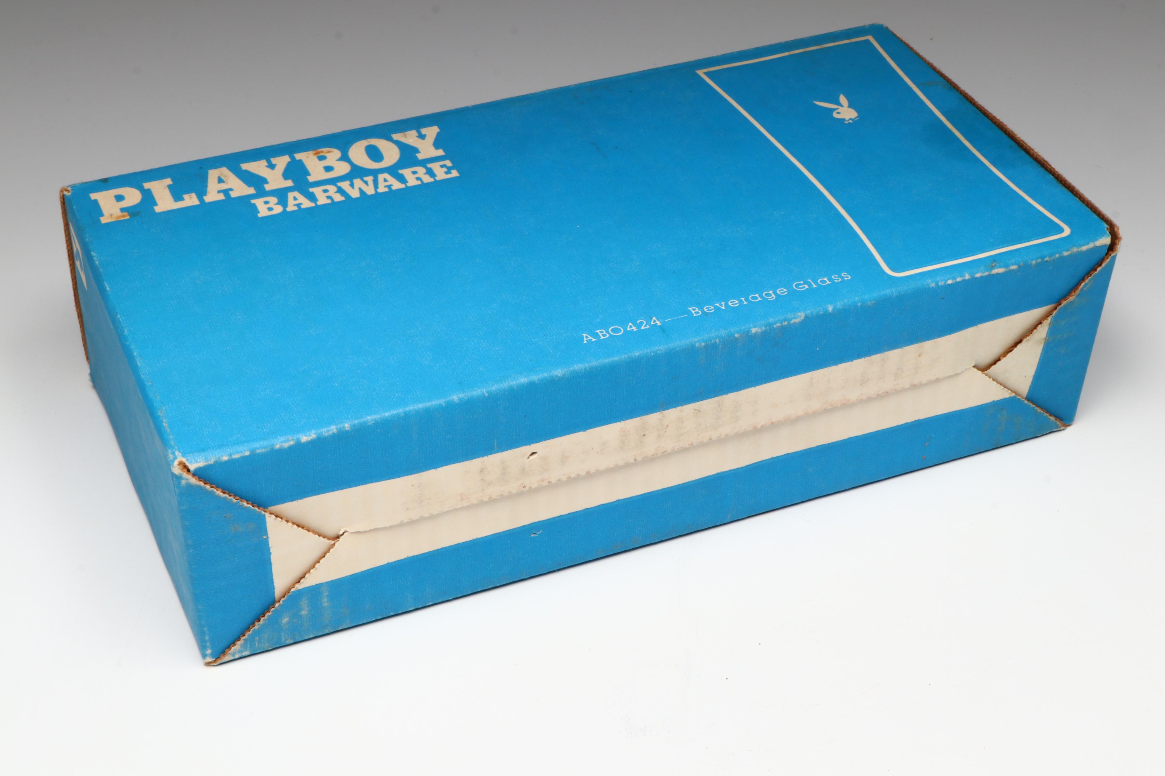 Playboy Barware Beverage Glasses, Mid to Late 20th Century