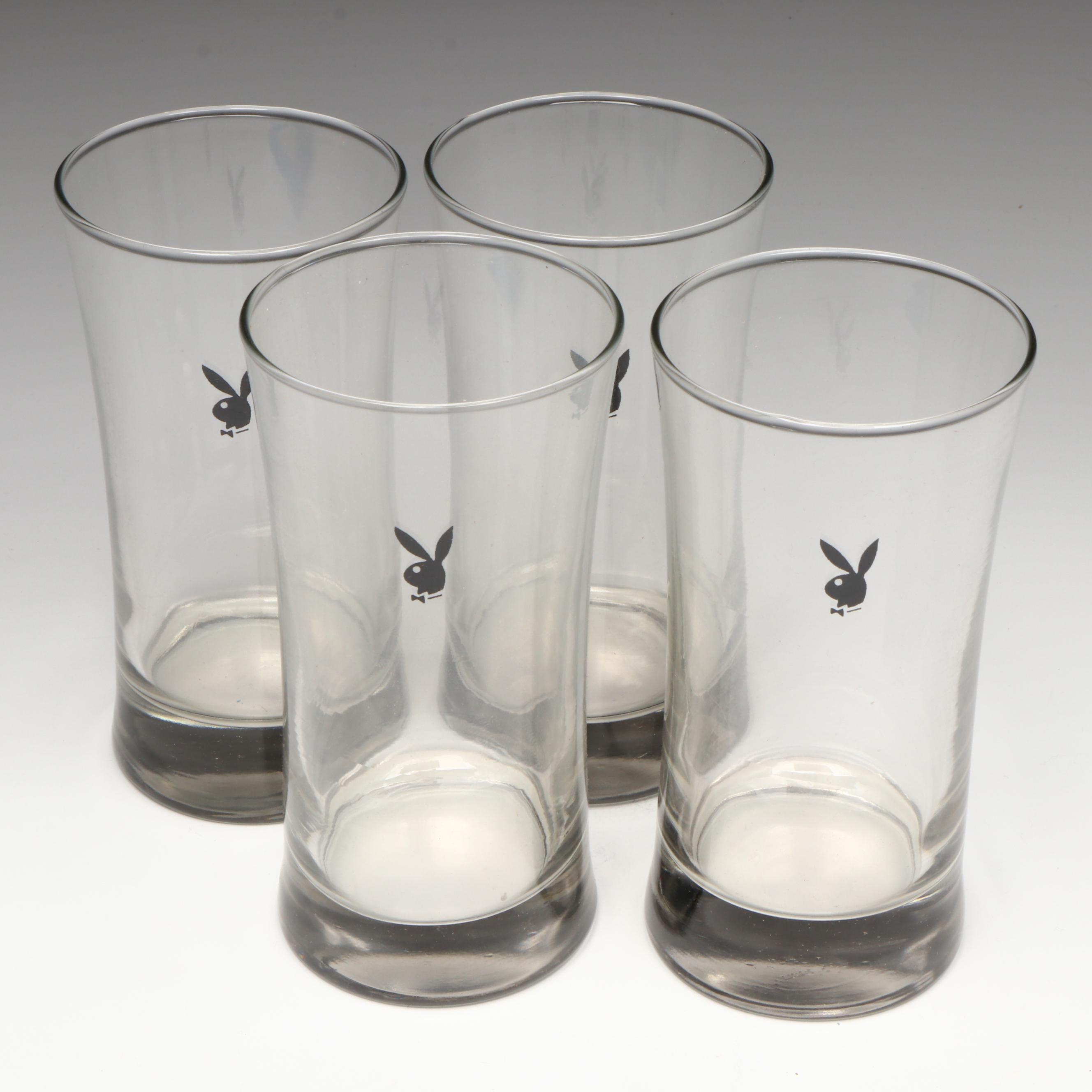 Playboy Barware Beverage Glasses, Mid to Late 20th Century