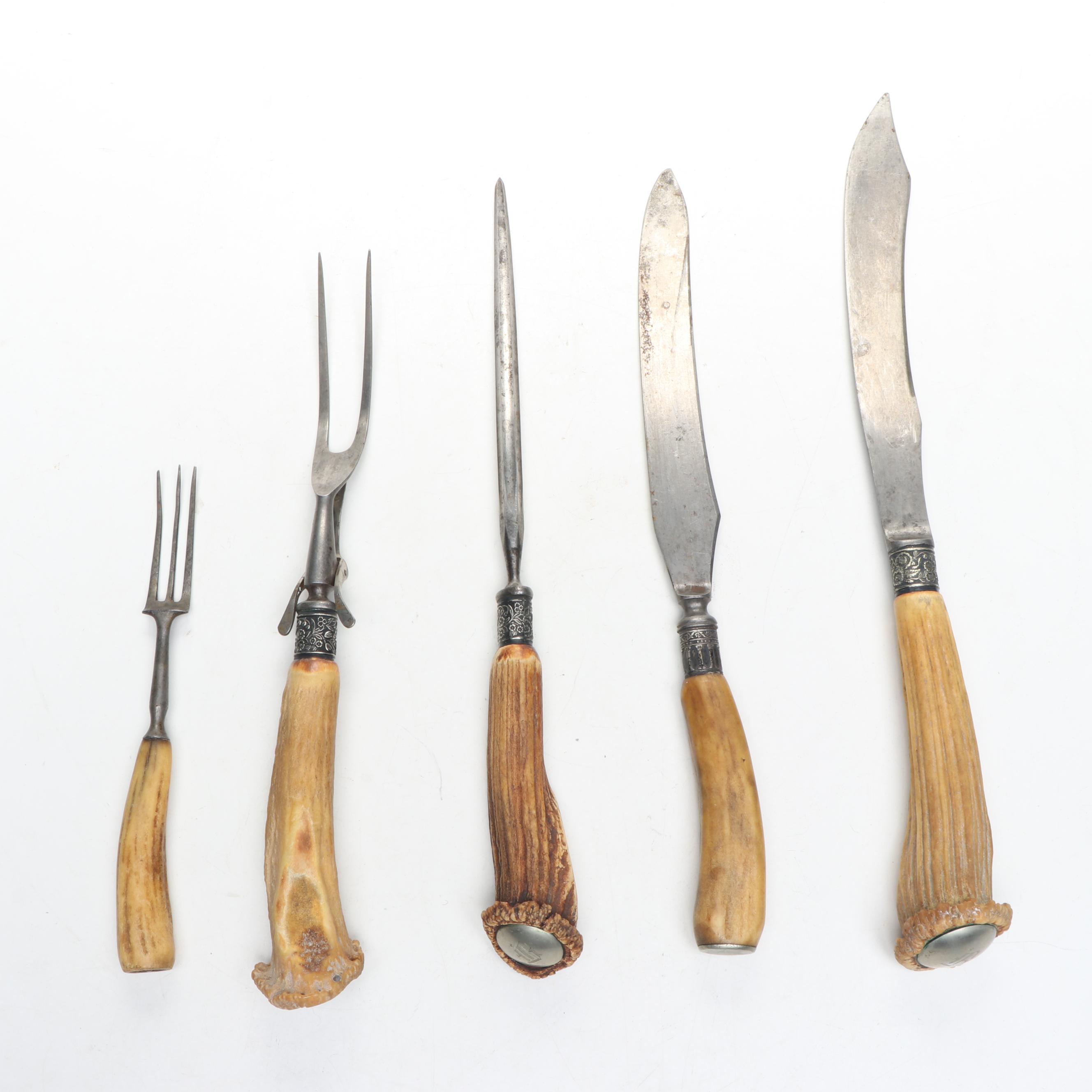 Antler Handle Serving Utensils