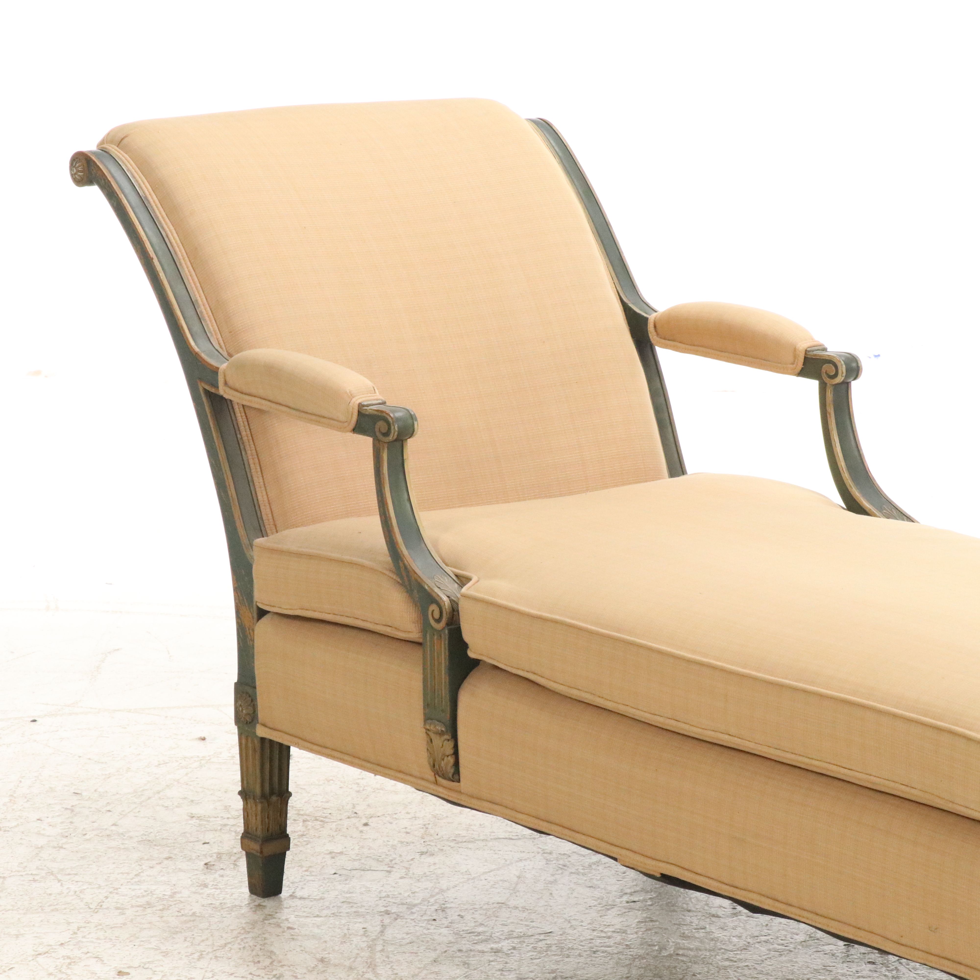 Empire Style Upholstered Chaise Lounge