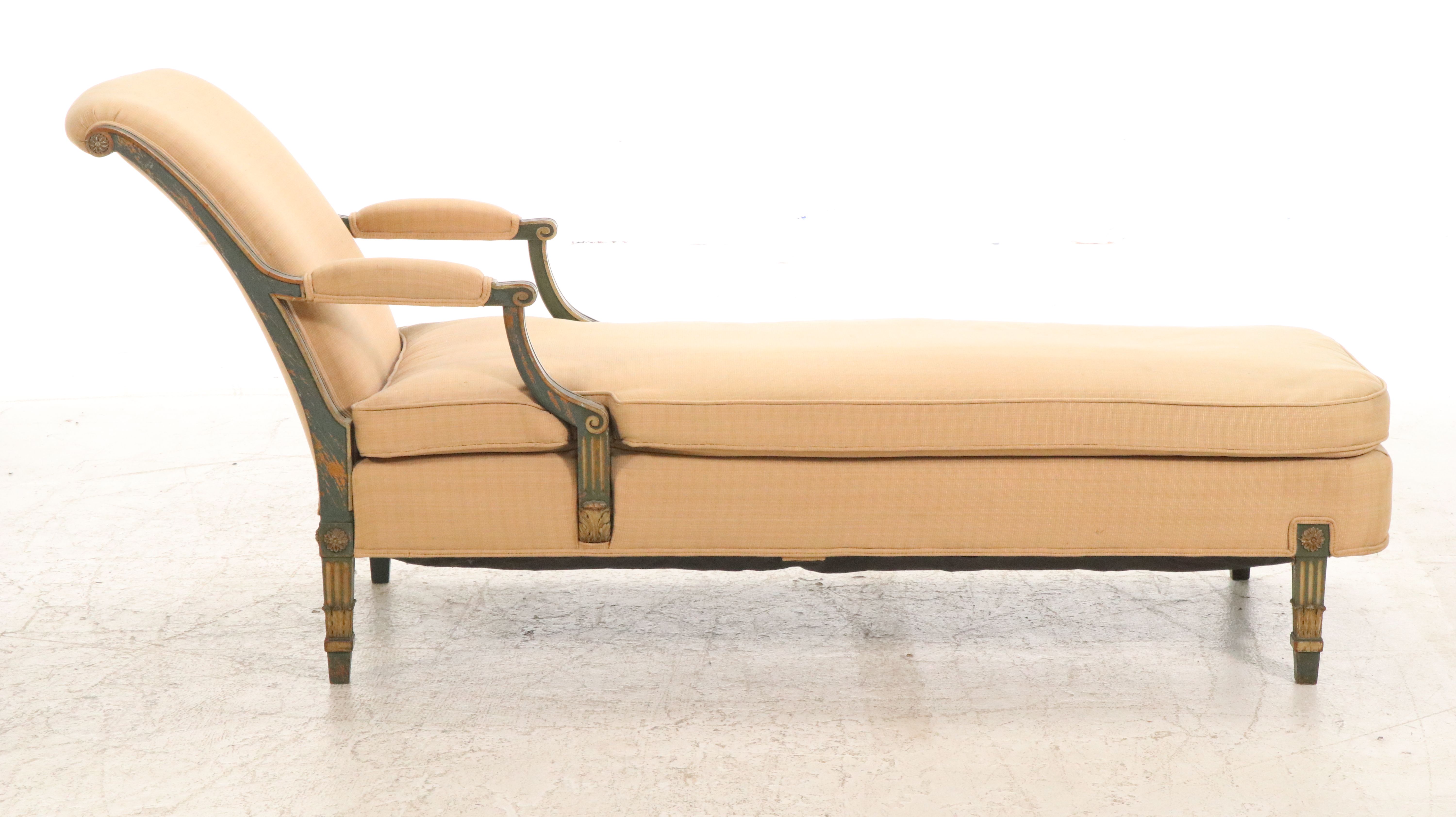 Empire Style Upholstered Chaise Lounge
