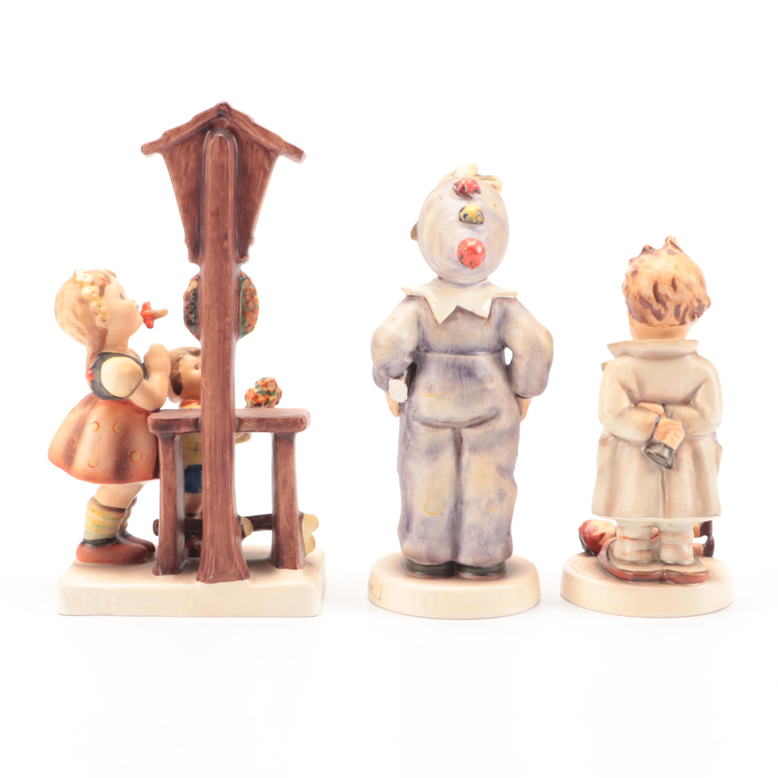 Vintage Goebel "Carnival," "Doctor," and "Adoration" Porcelain Figurines