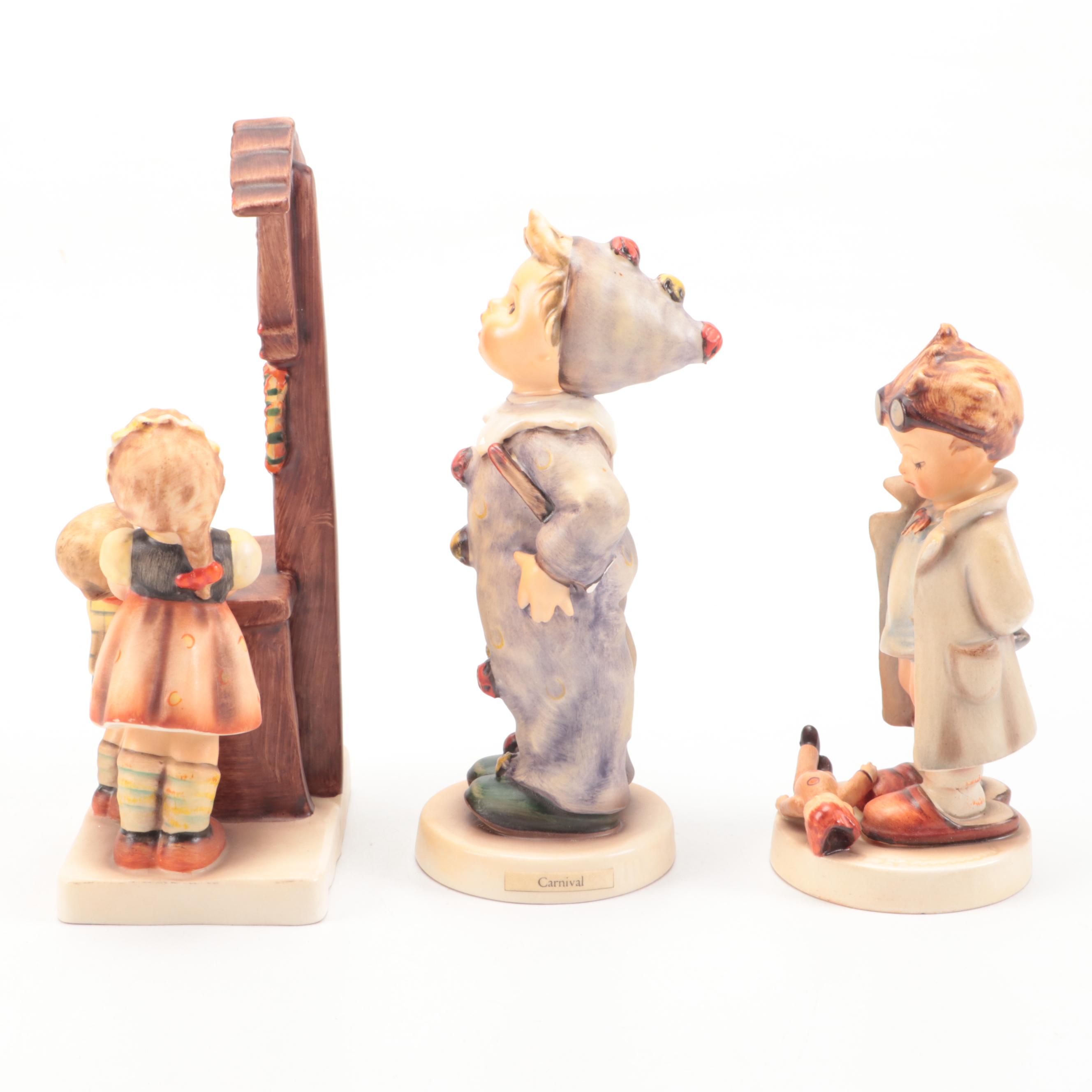 Vintage Goebel "Carnival," "Doctor," and "Adoration" Porcelain Figurines
