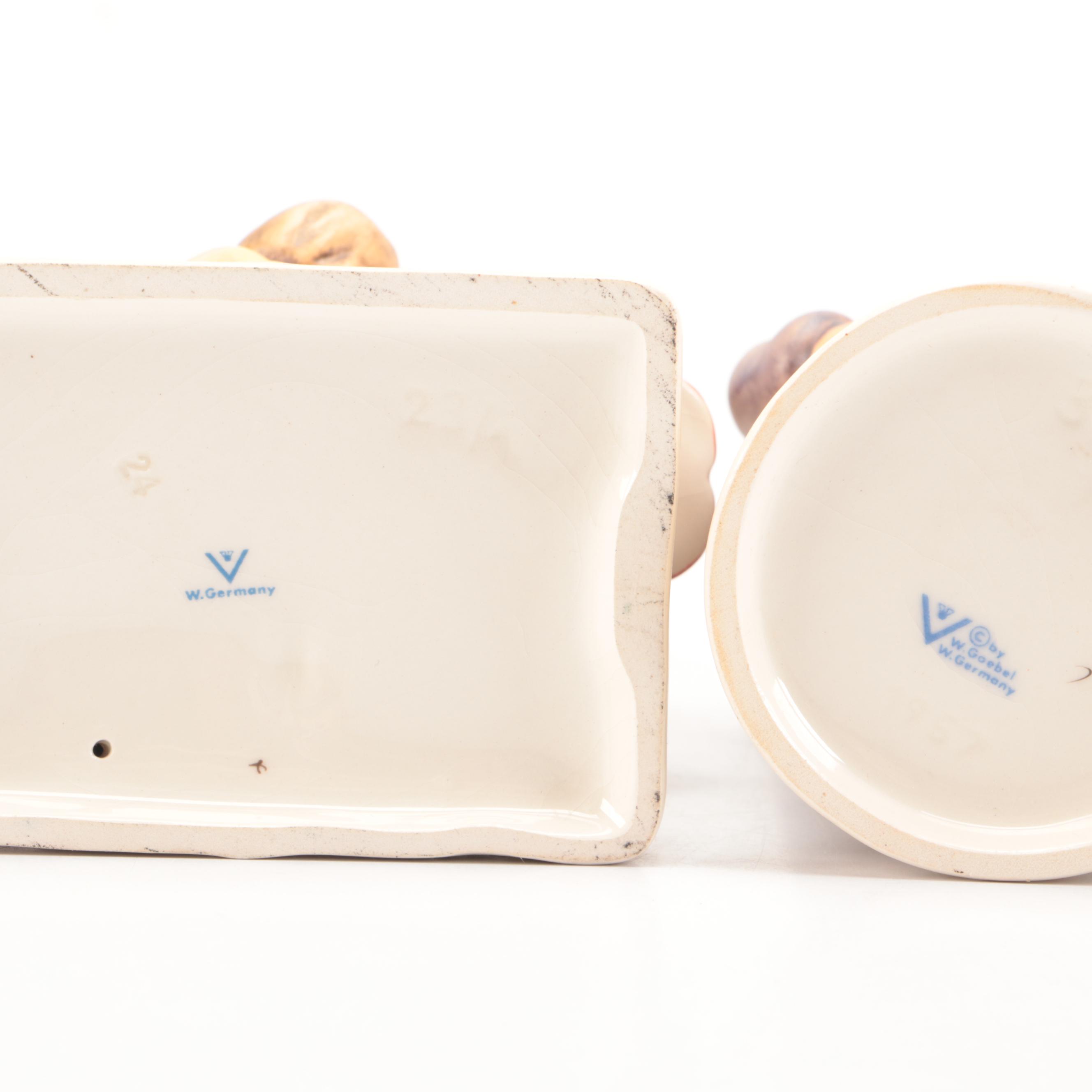 Vintage Goebel "Carnival," "Doctor," and "Adoration" Porcelain Figurines