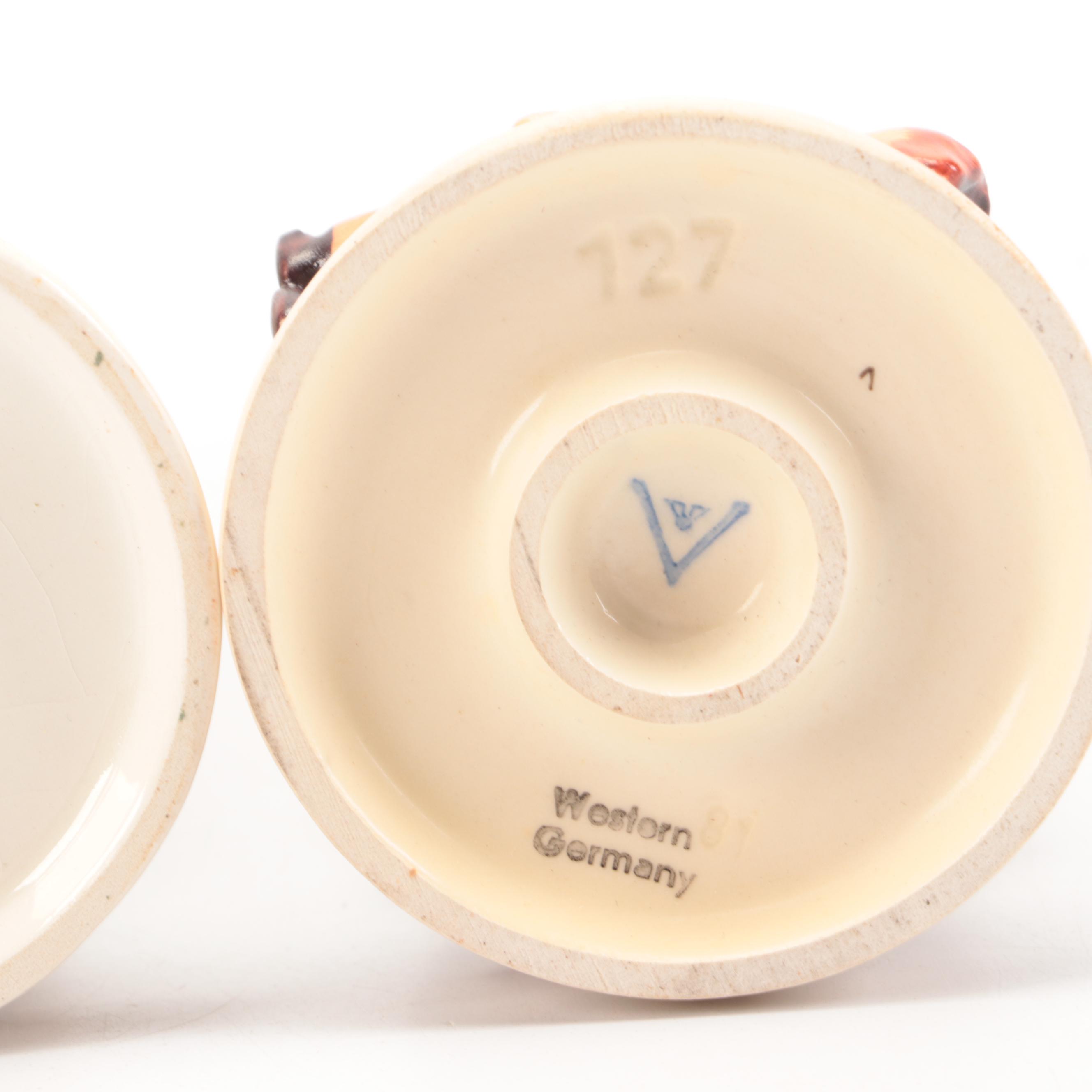 Vintage Goebel "Carnival," "Doctor," and "Adoration" Porcelain Figurines